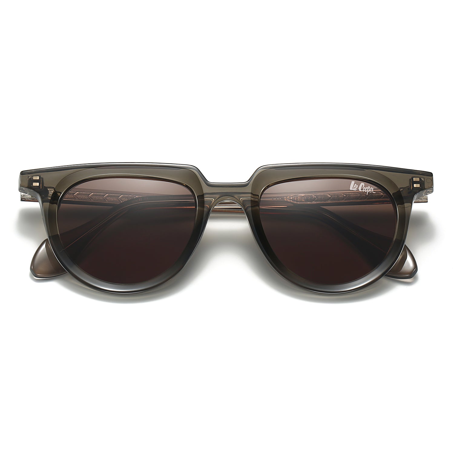 Lee Cooper Unisex's Polarized Vintage cateye Sunglasses - Brown - LCU11020C2