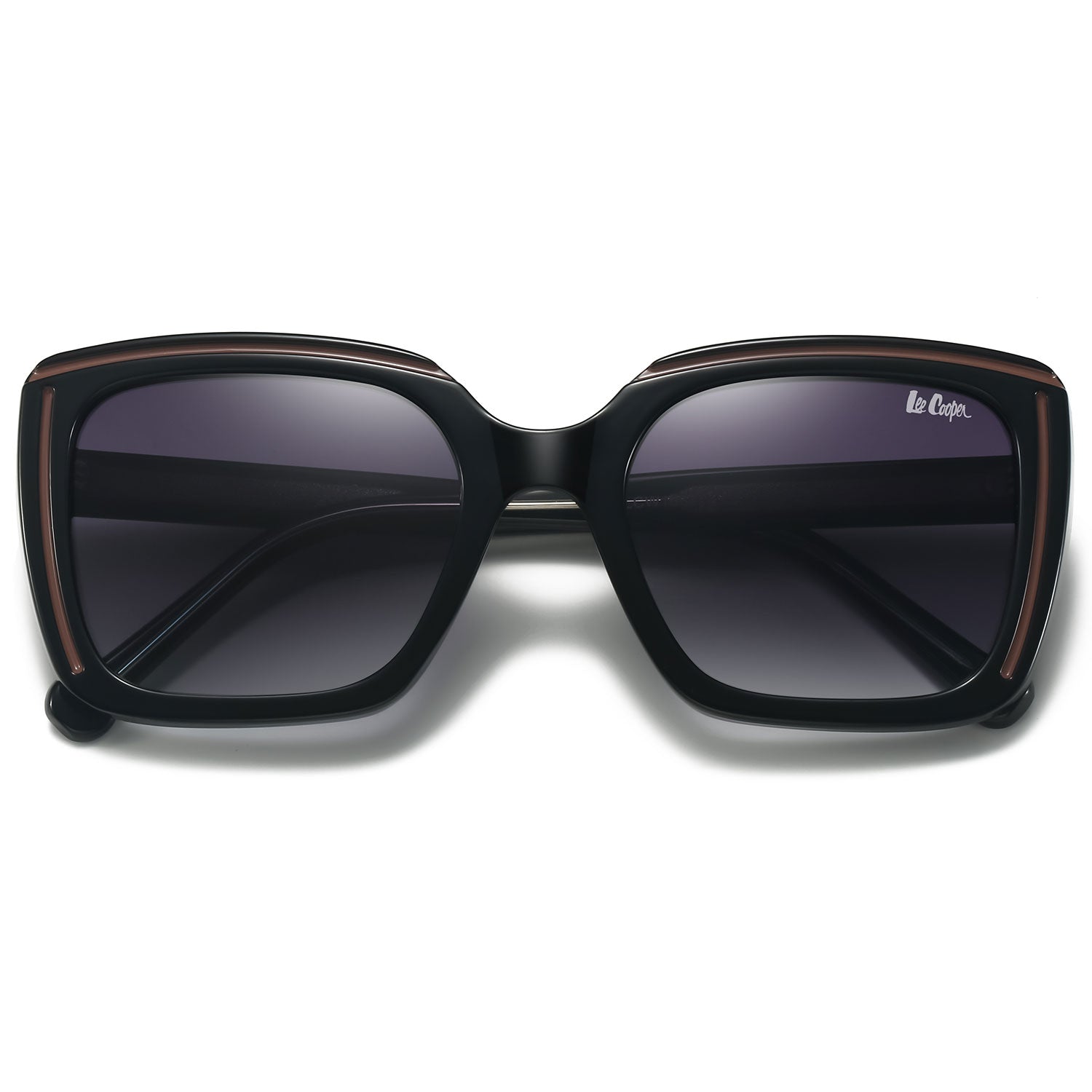 Lee Cooper Women's Polarized Cateye square Sunglasses - Black - LCW10022C1