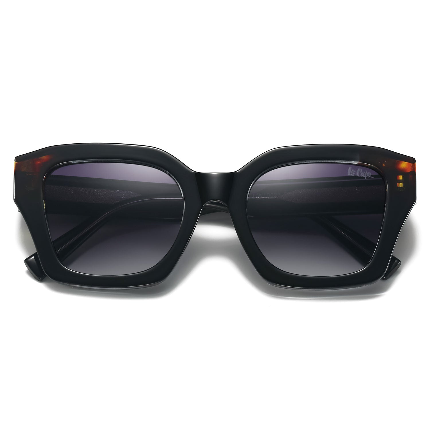 Lee Cooper Women's Polarized Vintage square Sunglasses - Black - LCW10023C1