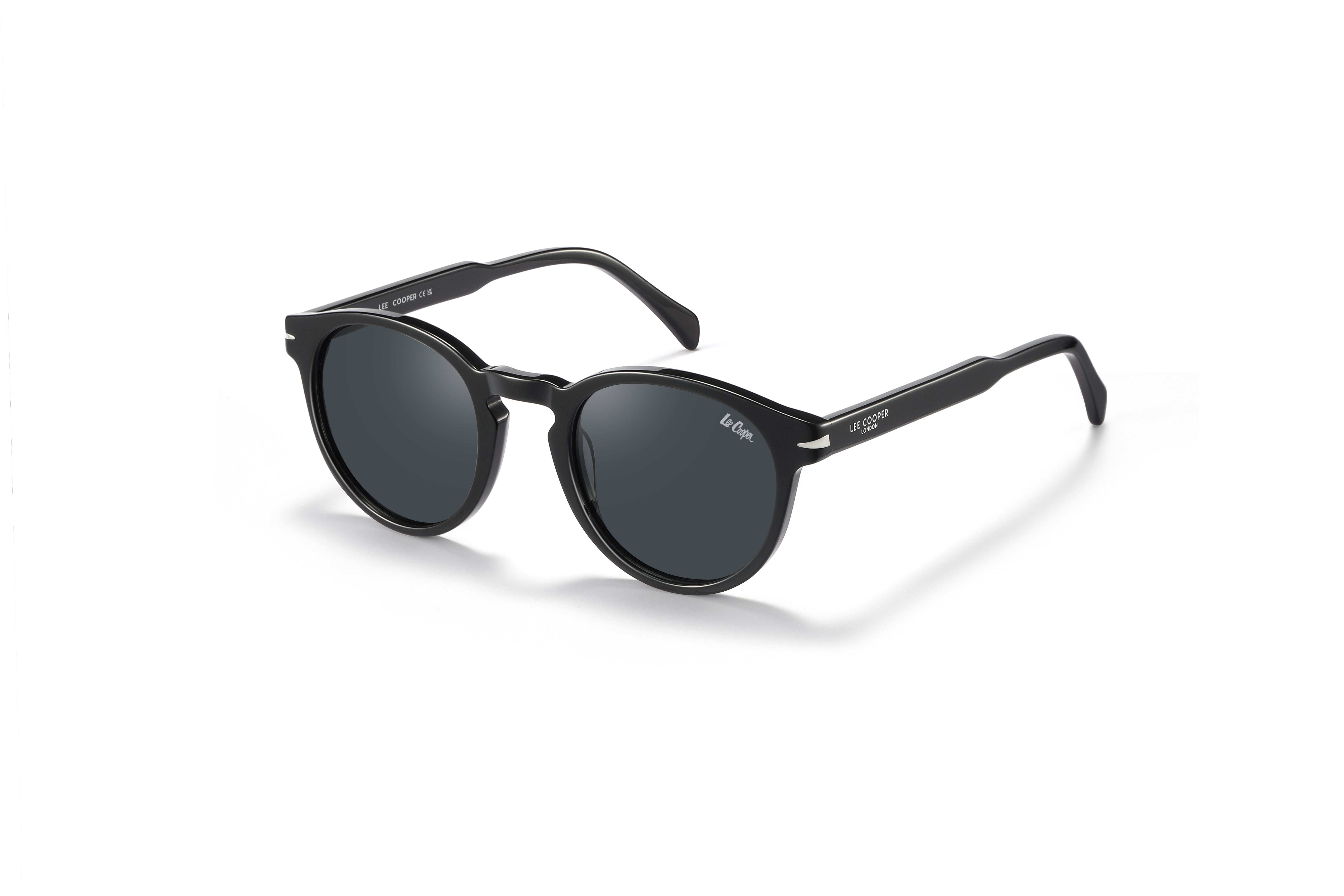 Lee Cooper Sunglasses for Unisex with Shiny Black Acetate Frame, Size 50-23-142 | LCW10036C1