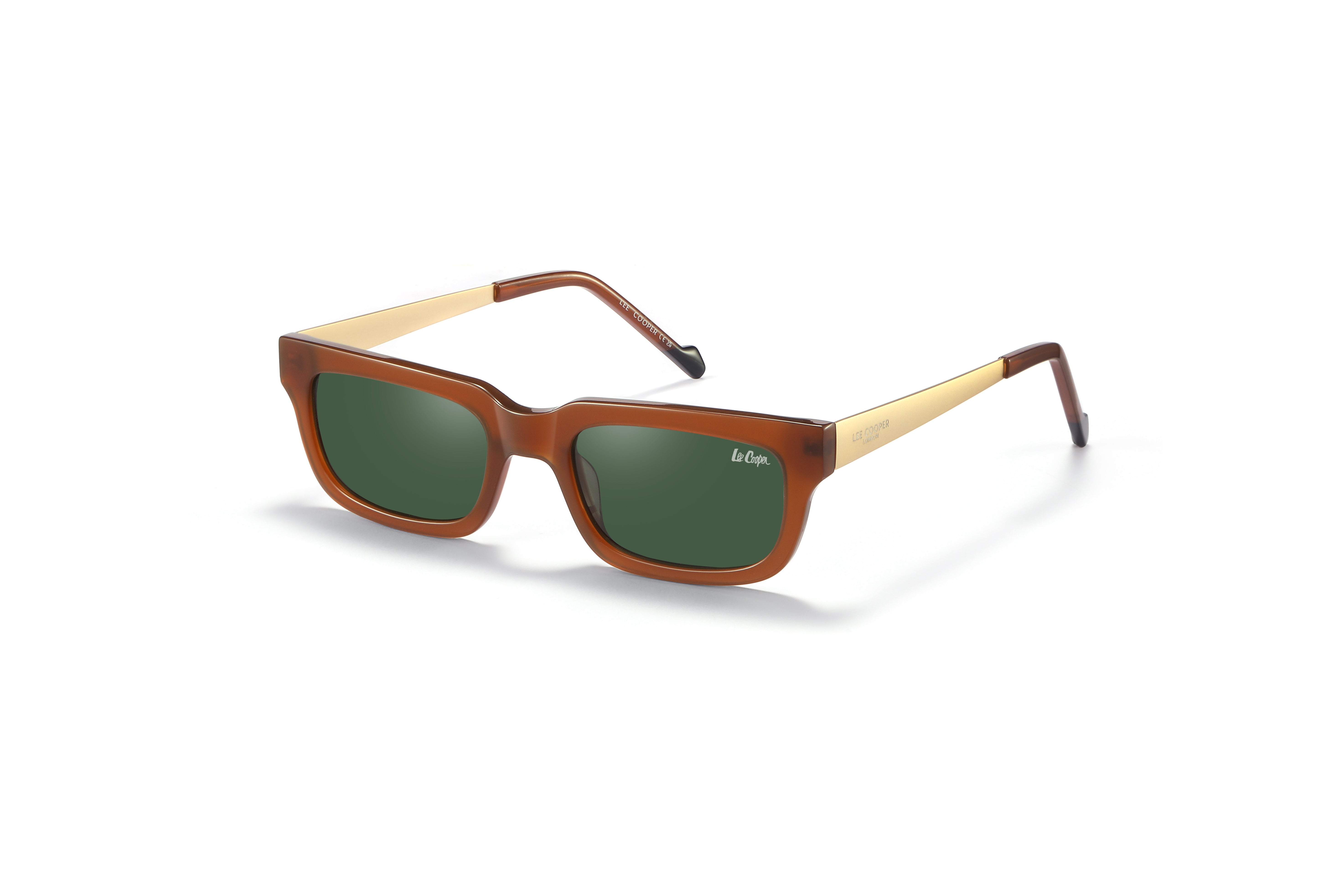 Lee Cooper Sunglasses for Women with Shiny Brown & Matt Gold Acetate Frame, Size 50-20-145 | LCW10032C1