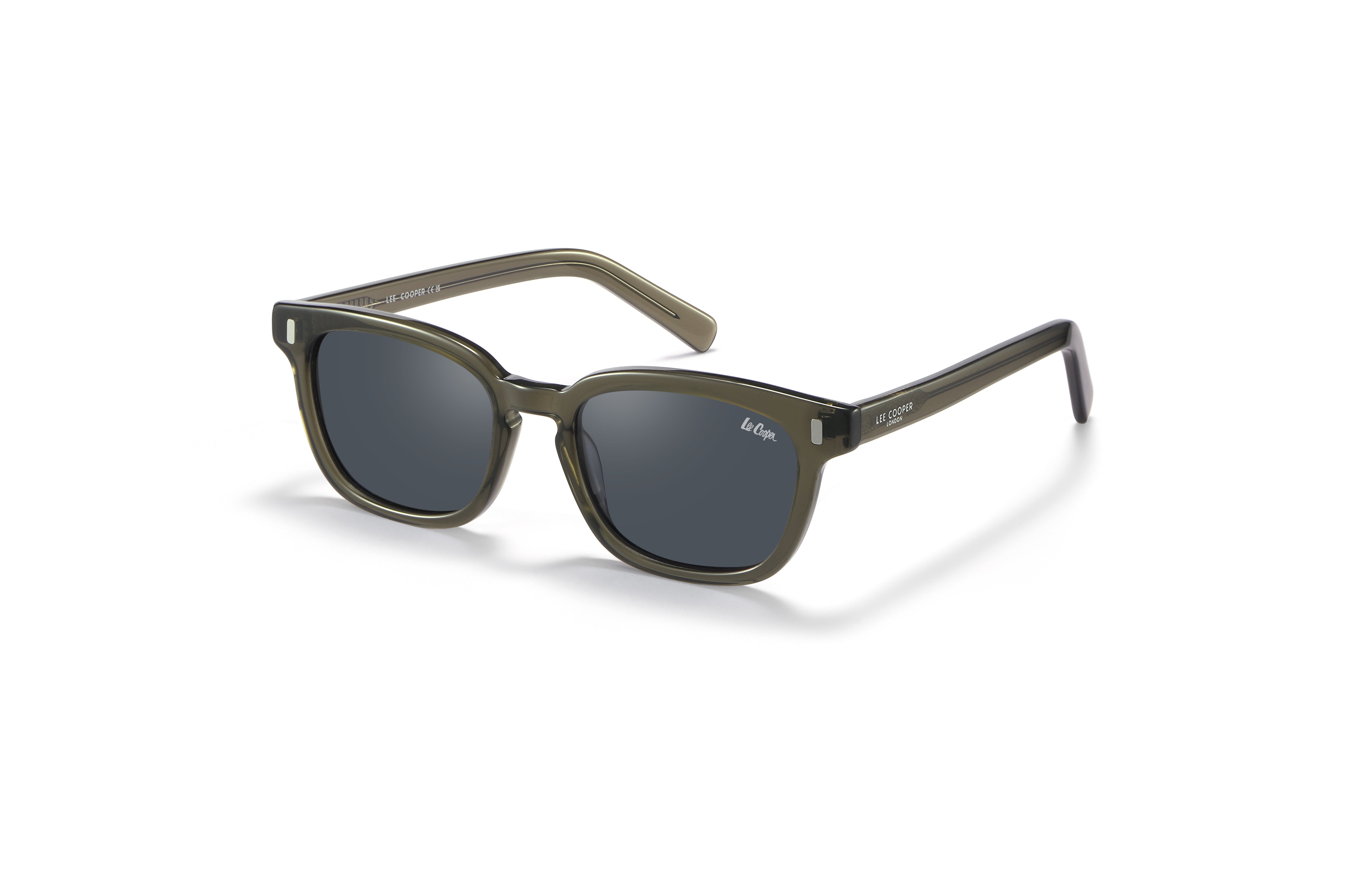 Lee Cooper Sunglasses for Unisex with Trans.Grey Acetate Frame, Size 52-19-145 | LCU10039C3