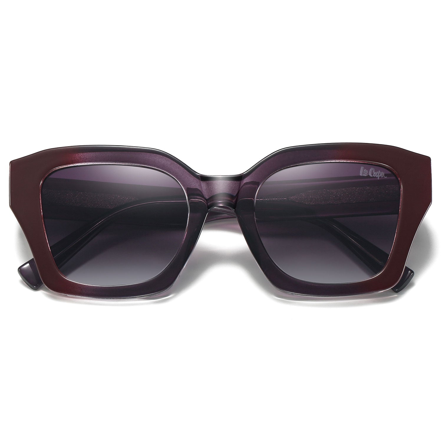 Lee Cooper Women's Polarized Vintage square Sunglasses - Purple - LCW10023C4
