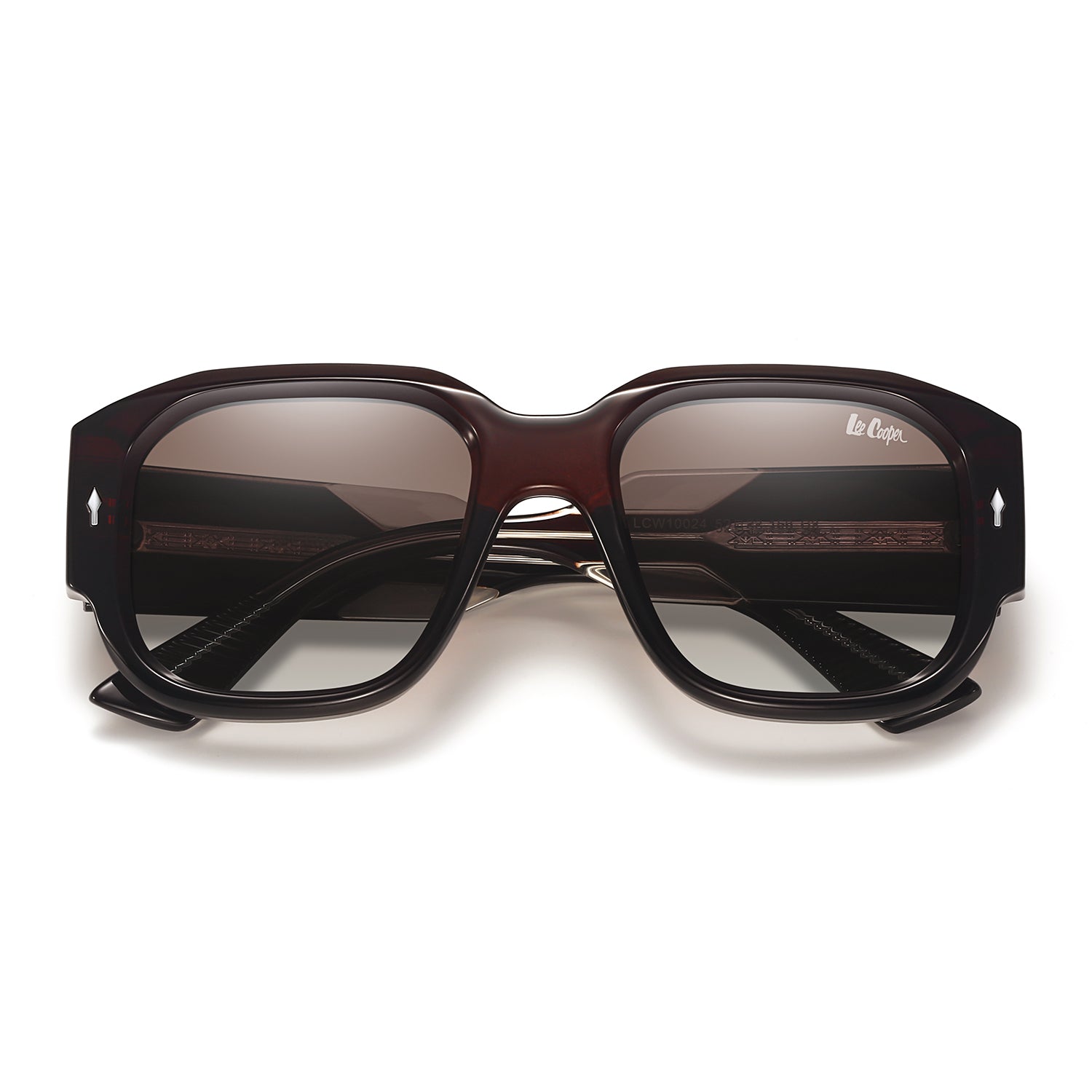 Lee Cooper Women's Polarized Chunky square Sunglasses - Brown - LCW10024C2