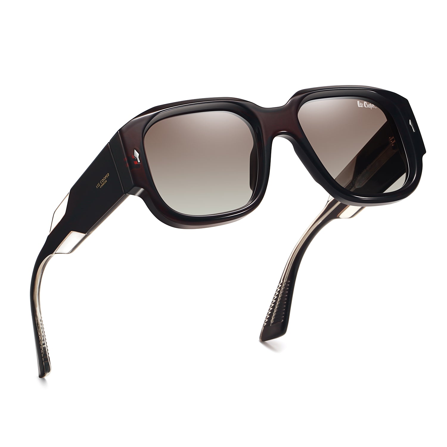 Lee Cooper Women's Polarized Chunky square Sunglasses - Brown - LCW10024C2