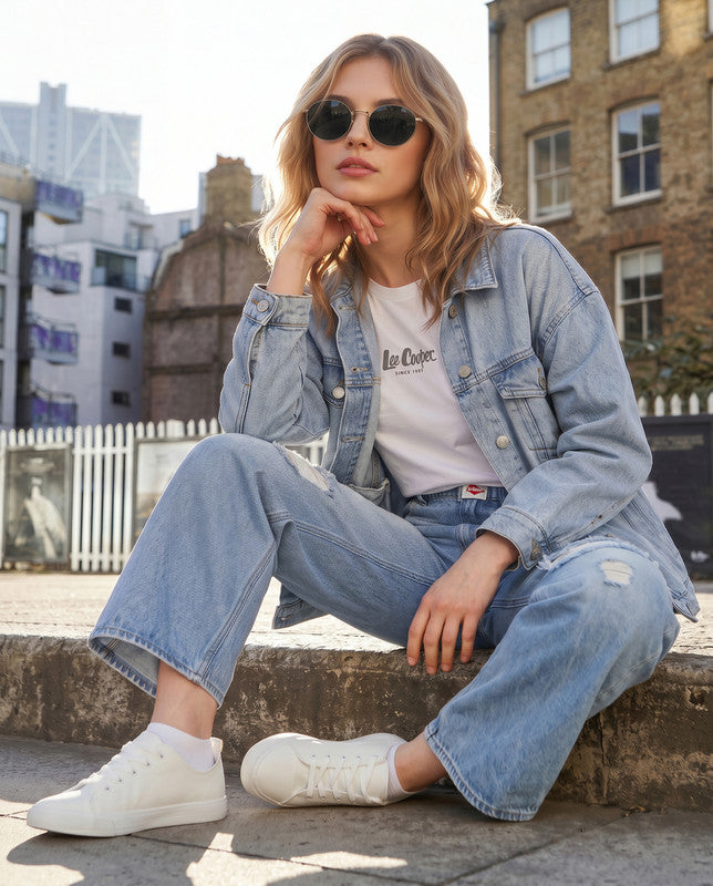 Lee Cooper Non-Polarized Round Sunglasses for Women with Grey Nylon Lenses, Gunmetal Full-Rim Metal Frame and Slim Temple Arms | LCW10244C3