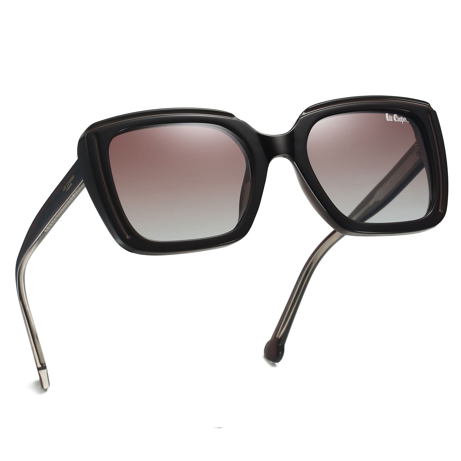 Lee Cooper Women's Polarized Cateye square Sunglasses - Brown - LCW10022C2