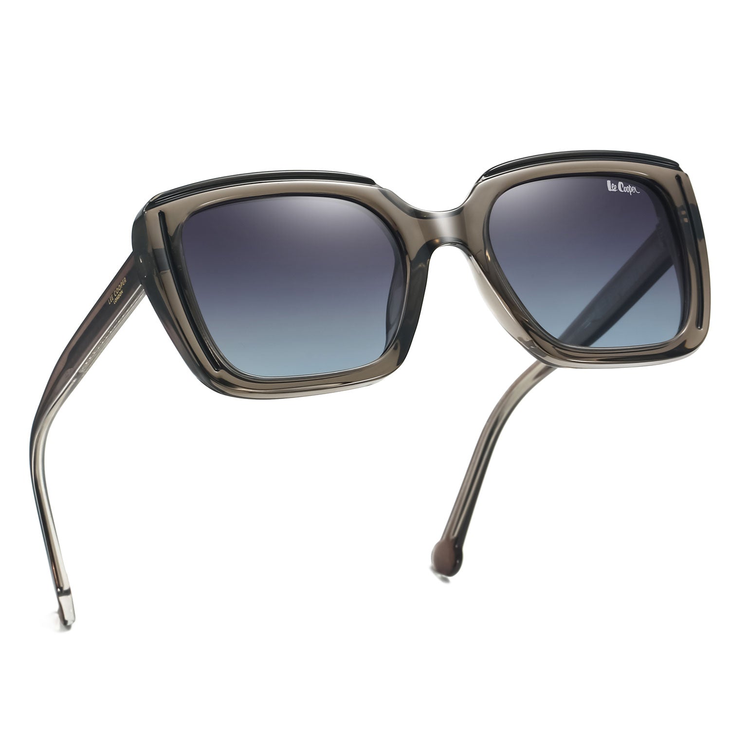 Lee Cooper Women's Polarized Cateye square Sunglasses - Grey - LCW10022C3