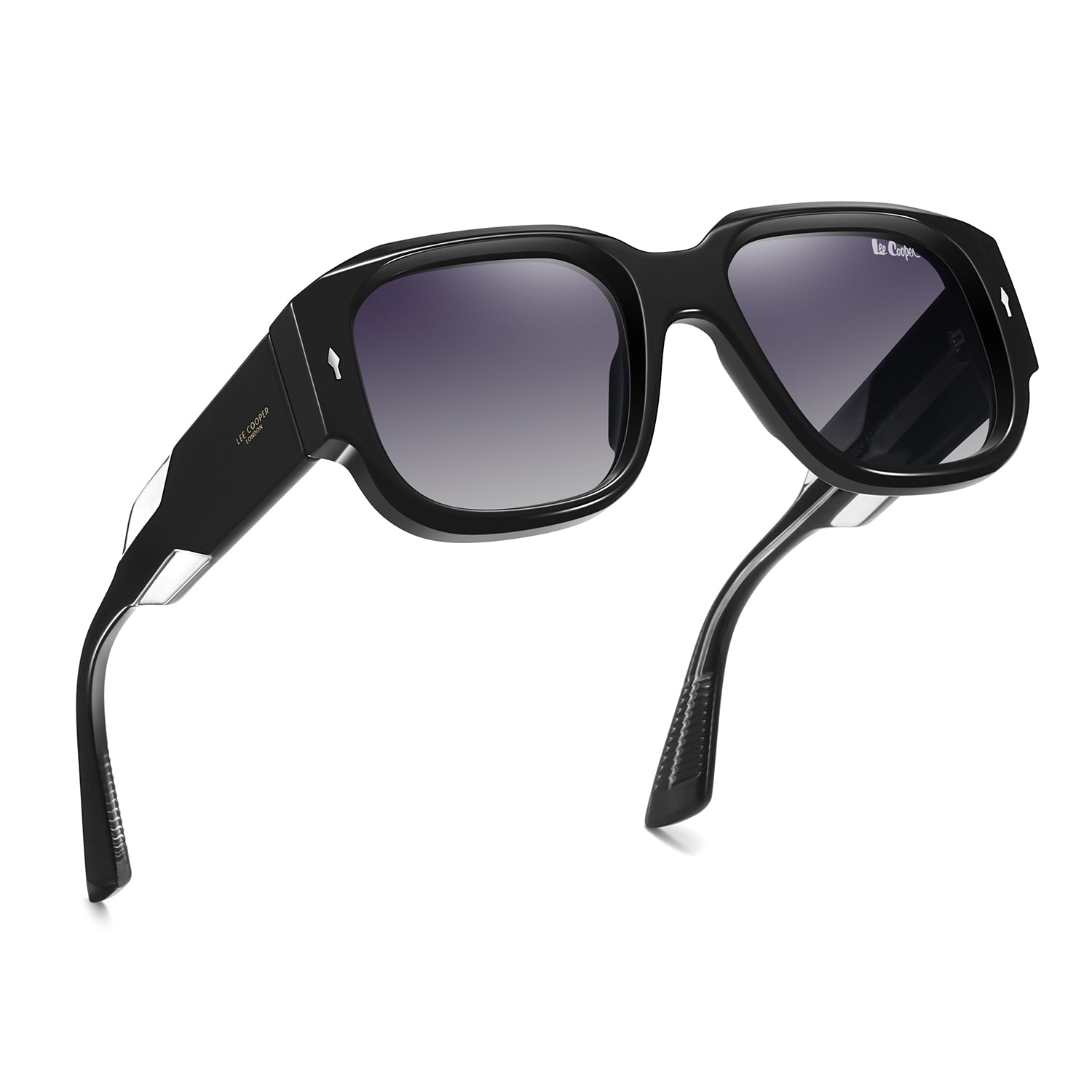 Lee Cooper Women's Polarized Chunky square Sunglasses - Black - LCW10024C1