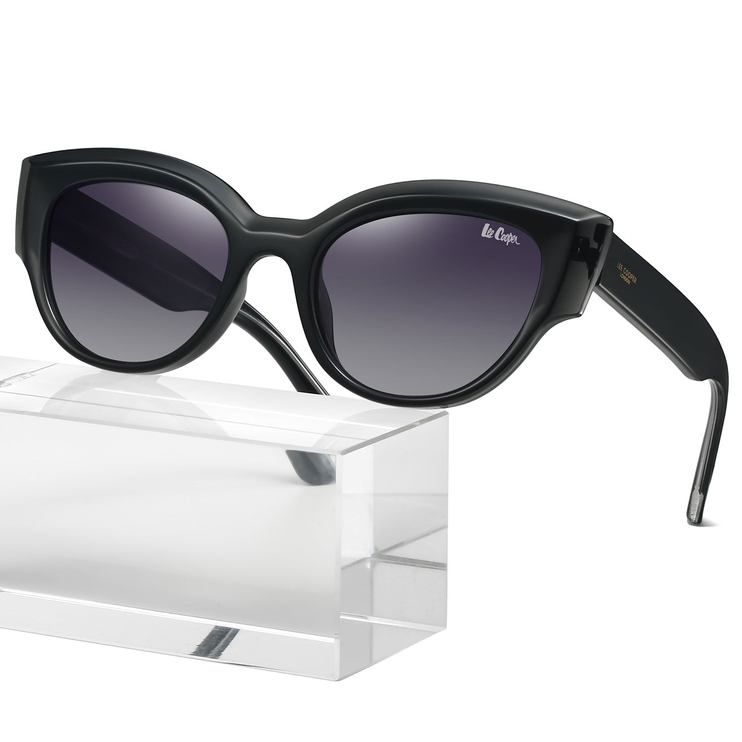 Lee Cooper Women's Polarized Cateye Sunglasses - Black - LCW10021C1