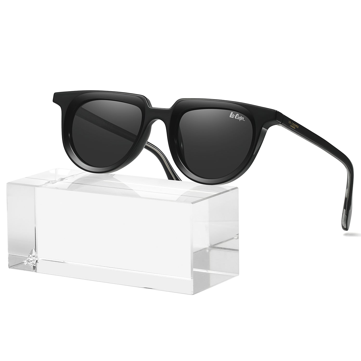 Lee Cooper Unisex's Polarized Vintage cateye Sunglasses - Black - LCU11020C1