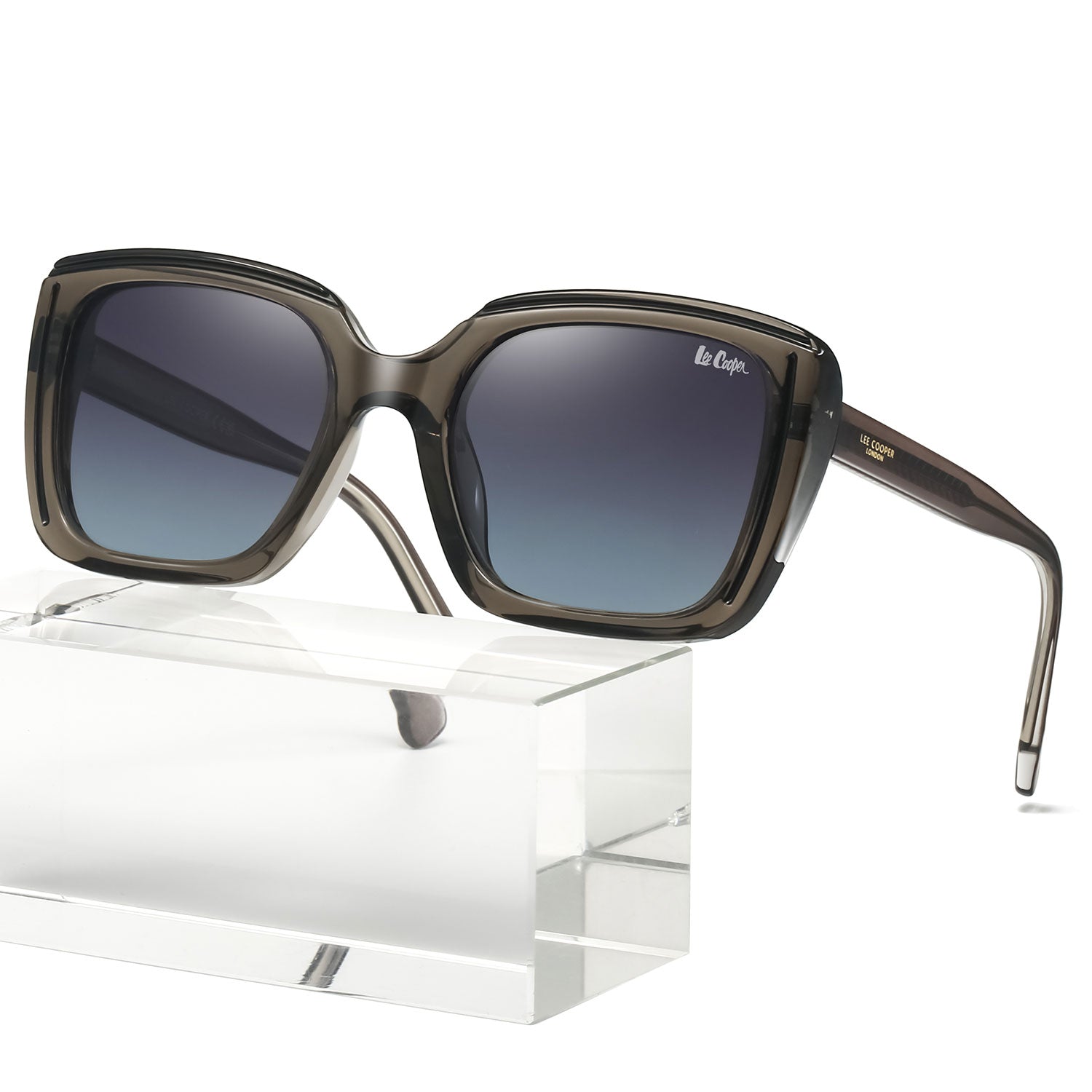 Lee Cooper Women's Polarized Cateye square Sunglasses - Grey - LCW10022C3