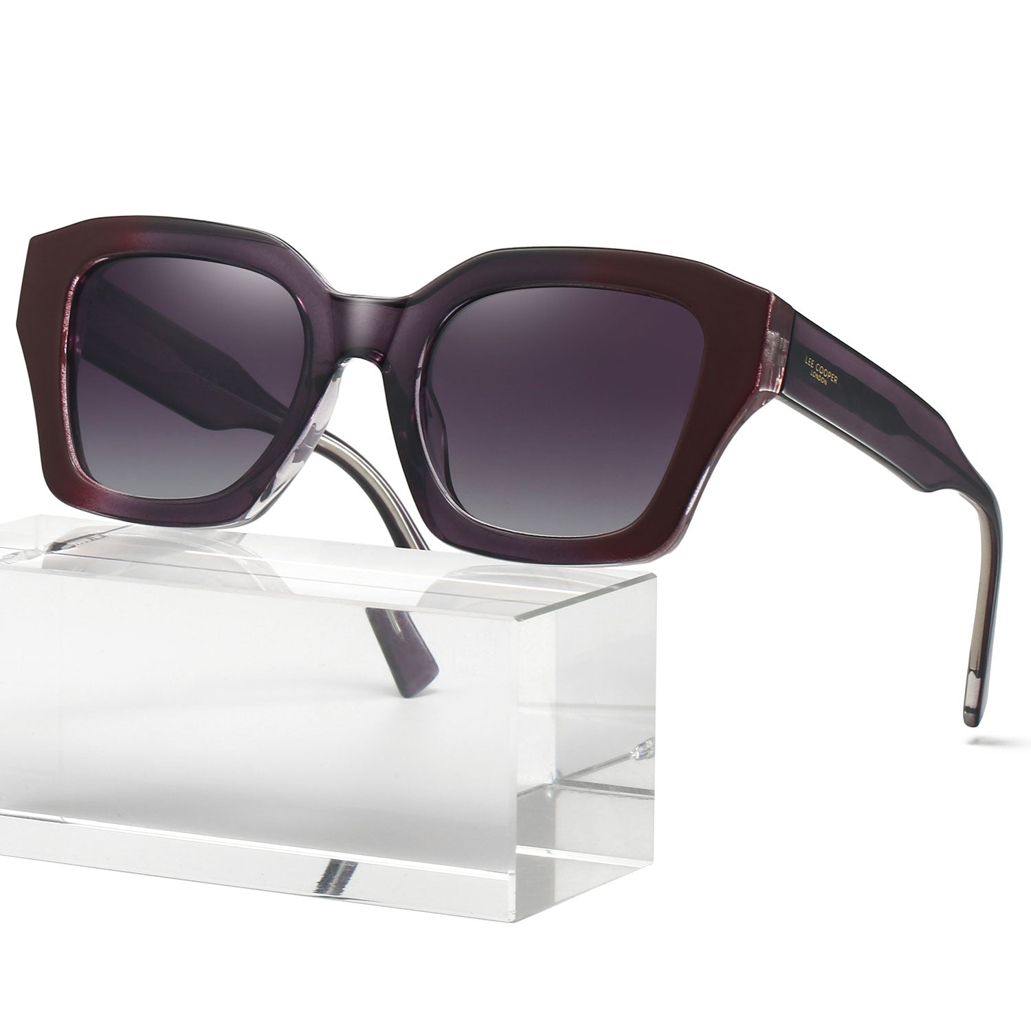Lee Cooper Women's Polarized Vintage square Sunglasses - Purple - LCW10023C4