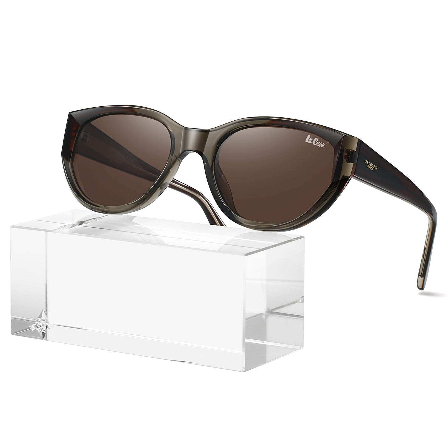 Lee Cooper Women's Polarized Cateye Sunglasses - Brown - LCW11019C2