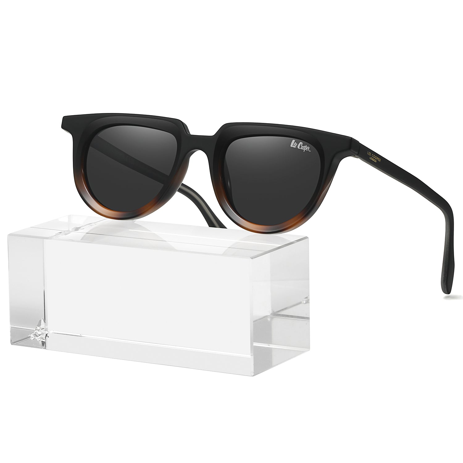 Lee Cooper Unisex's Polarized Vintage cateye Sunglasses - Sand Black - LCU11020C3
