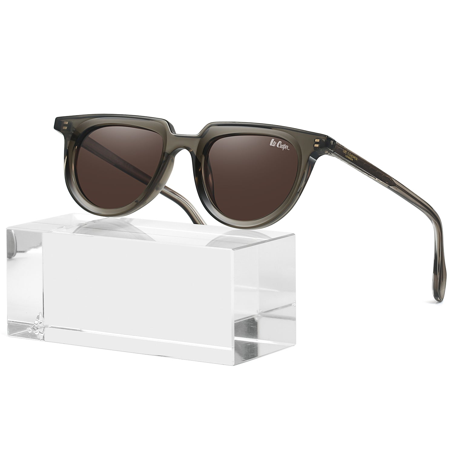 Lee Cooper Unisex's Polarized Vintage cateye Sunglasses - Brown - LCU11020C2