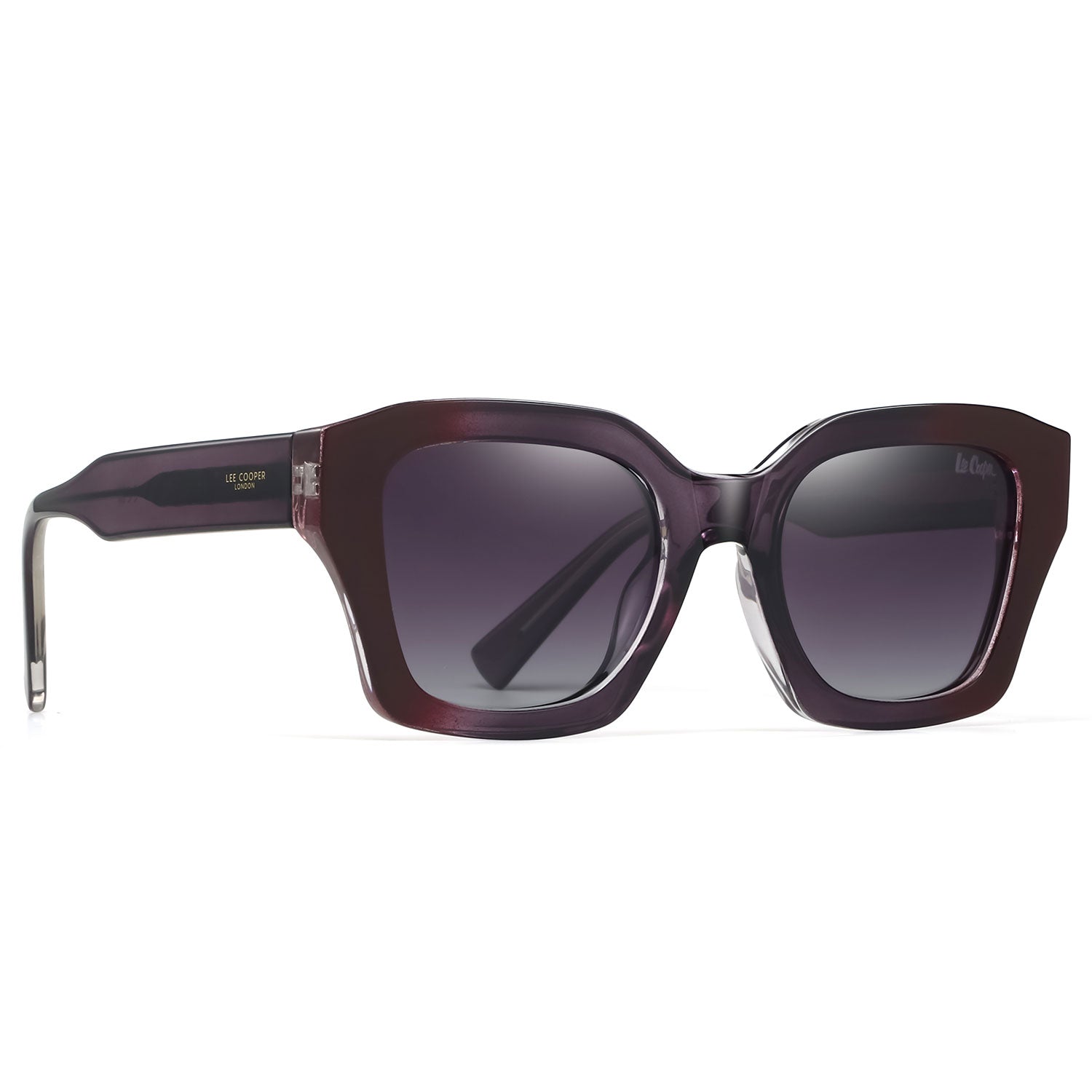 Lee Cooper Women's Polarized Vintage square Sunglasses - Purple - LCW10023C4