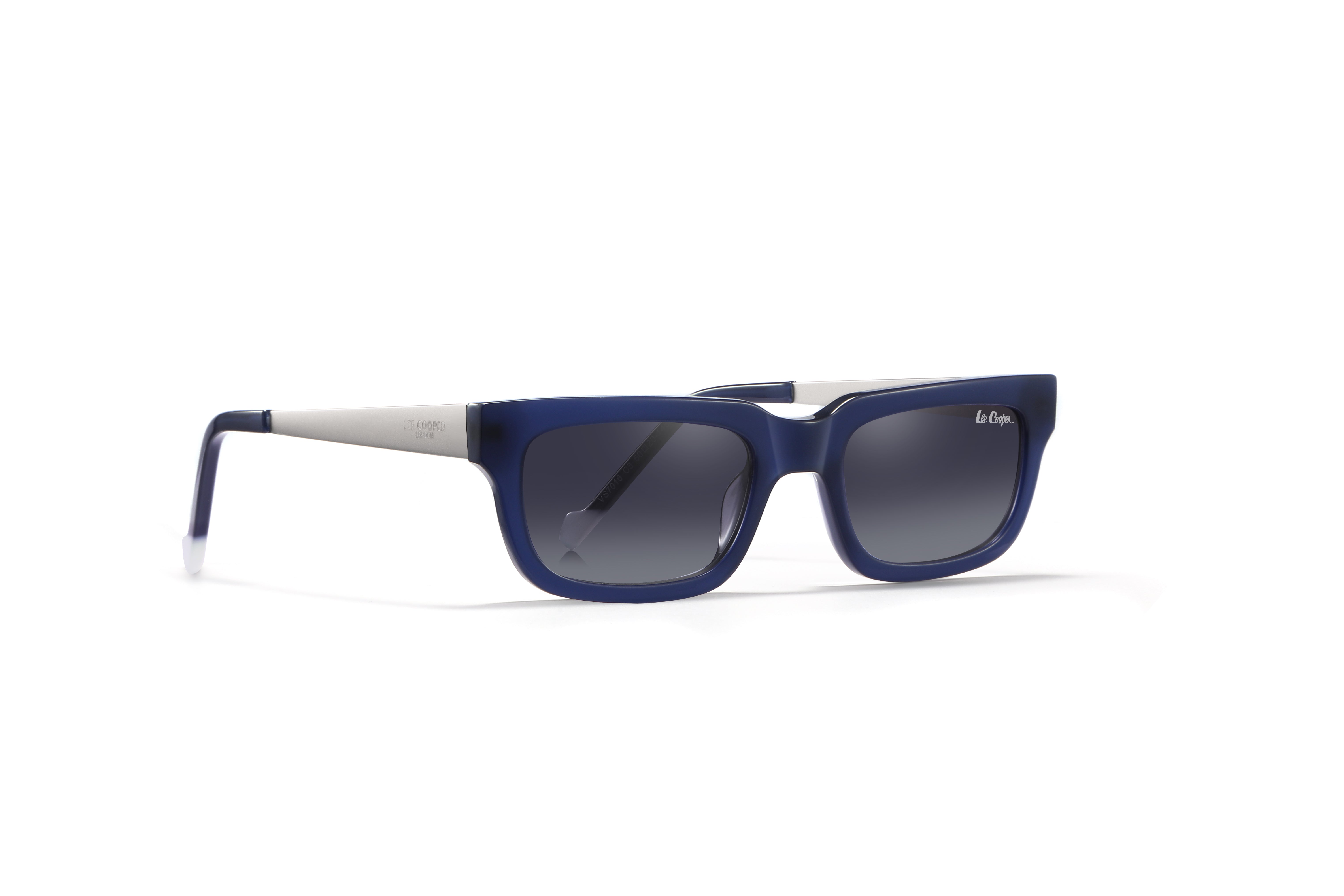 Lee Cooper Sunglasses for Women with Shiny Black & Matt Silver Acetate Frame, Size 50-20-145 | LCW10032C3
