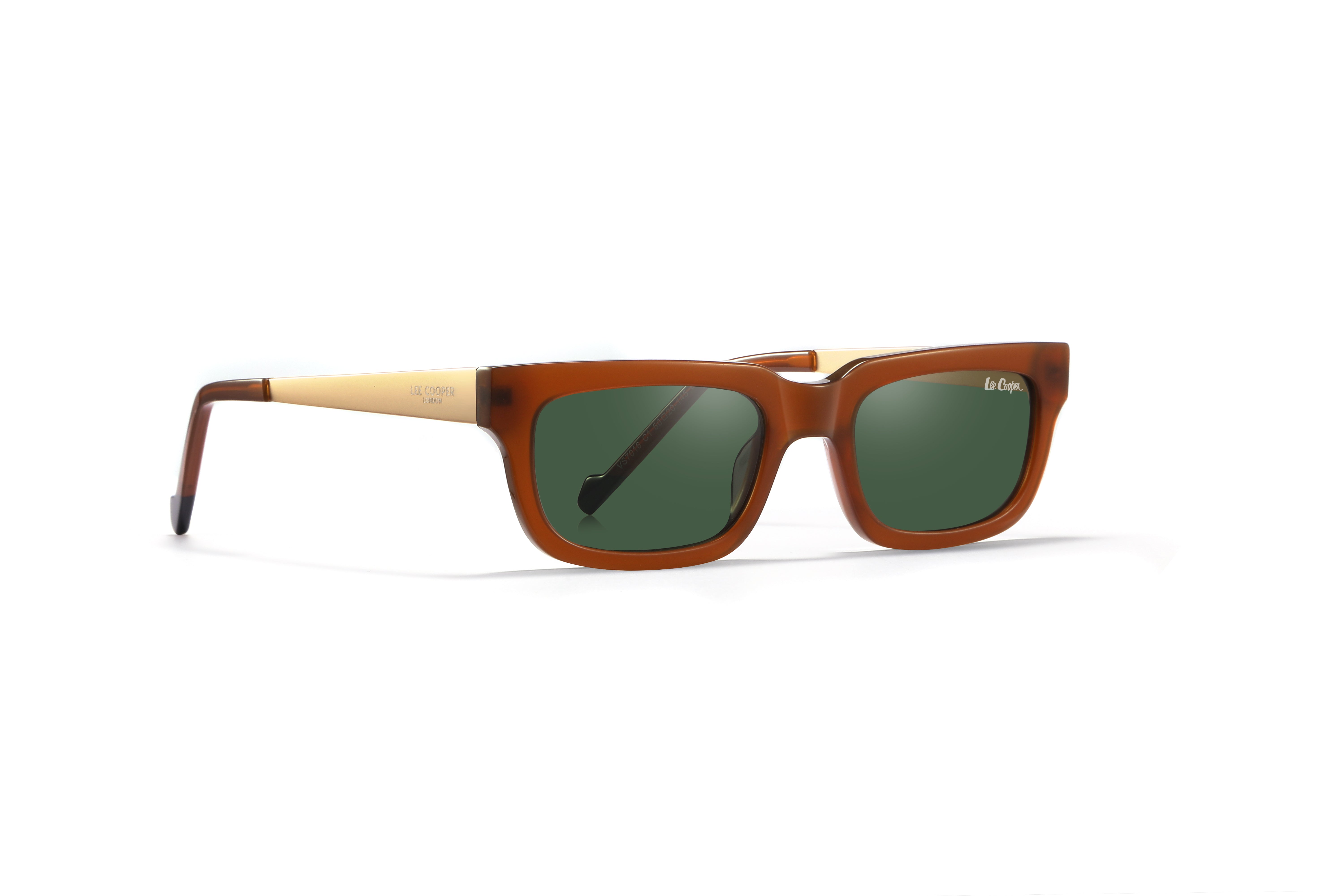 Lee Cooper Sunglasses for Women with Shiny Brown & Matt Gold Acetate Frame, Size 50-20-145 | LCW10032C1