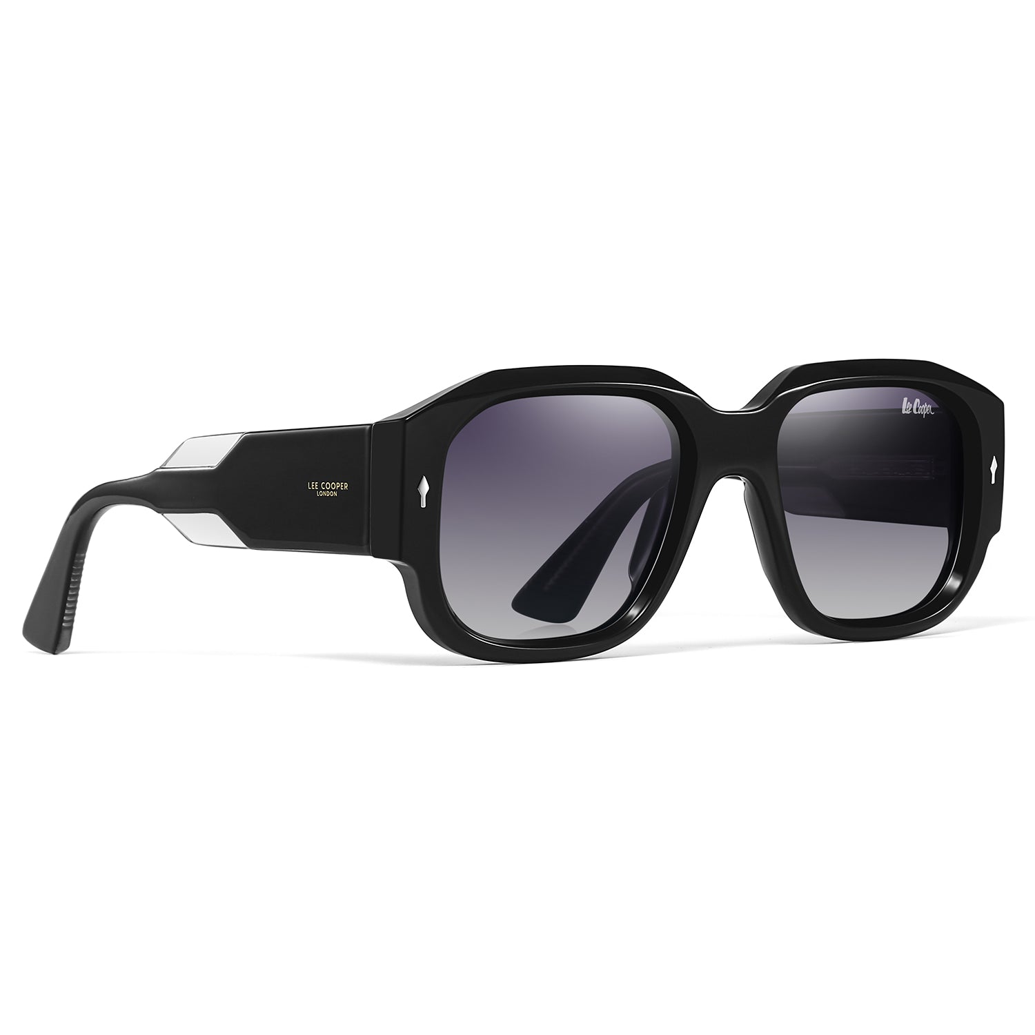 Lee Cooper Women's Polarized Chunky square Sunglasses - Black - LCW10024C1