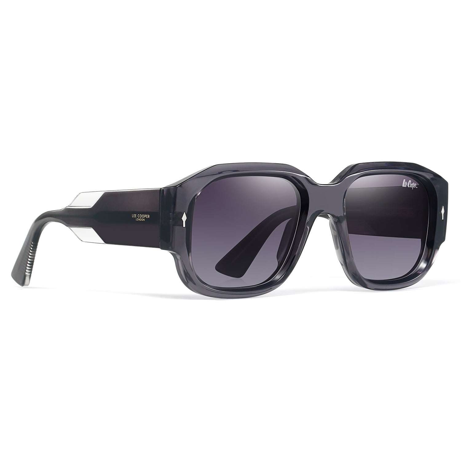 Lee Cooper Women's Polarized Chunky square Sunglasses - Grey - LCW10024C4