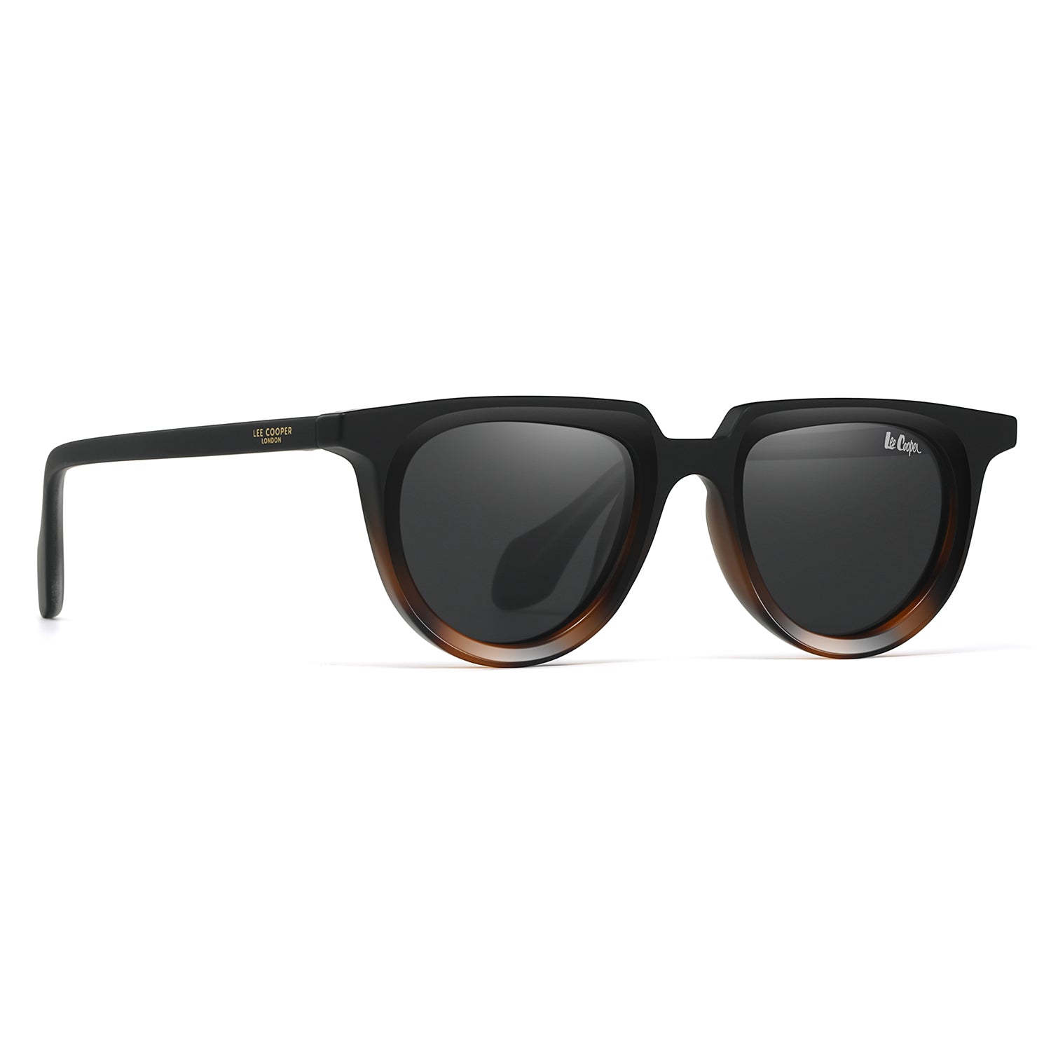 Lee Cooper Unisex's Polarized Vintage cateye Sunglasses - Sand Black - LCU11020C3