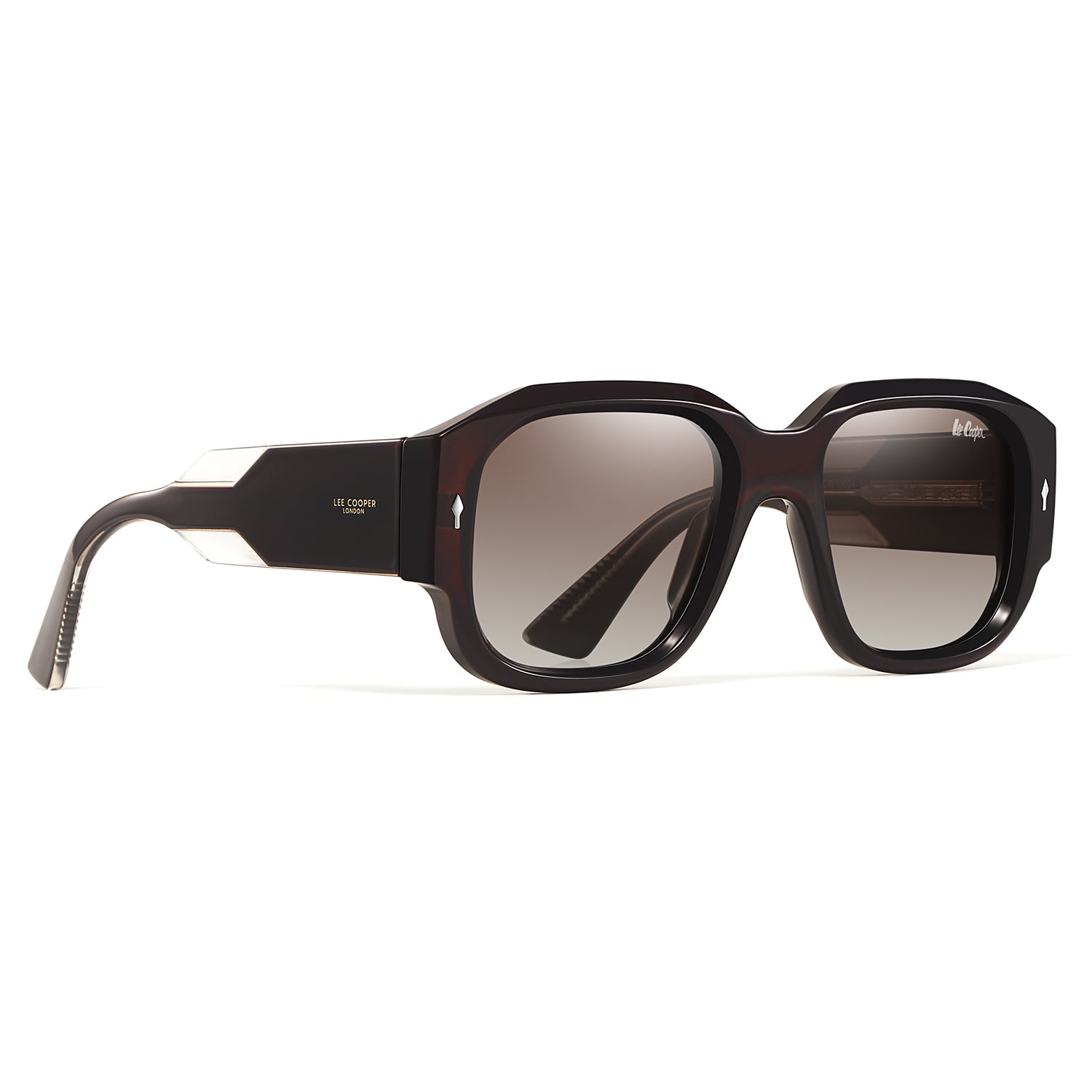 Lee Cooper Women's Polarized Chunky square Sunglasses - Brown - LCW10024C2