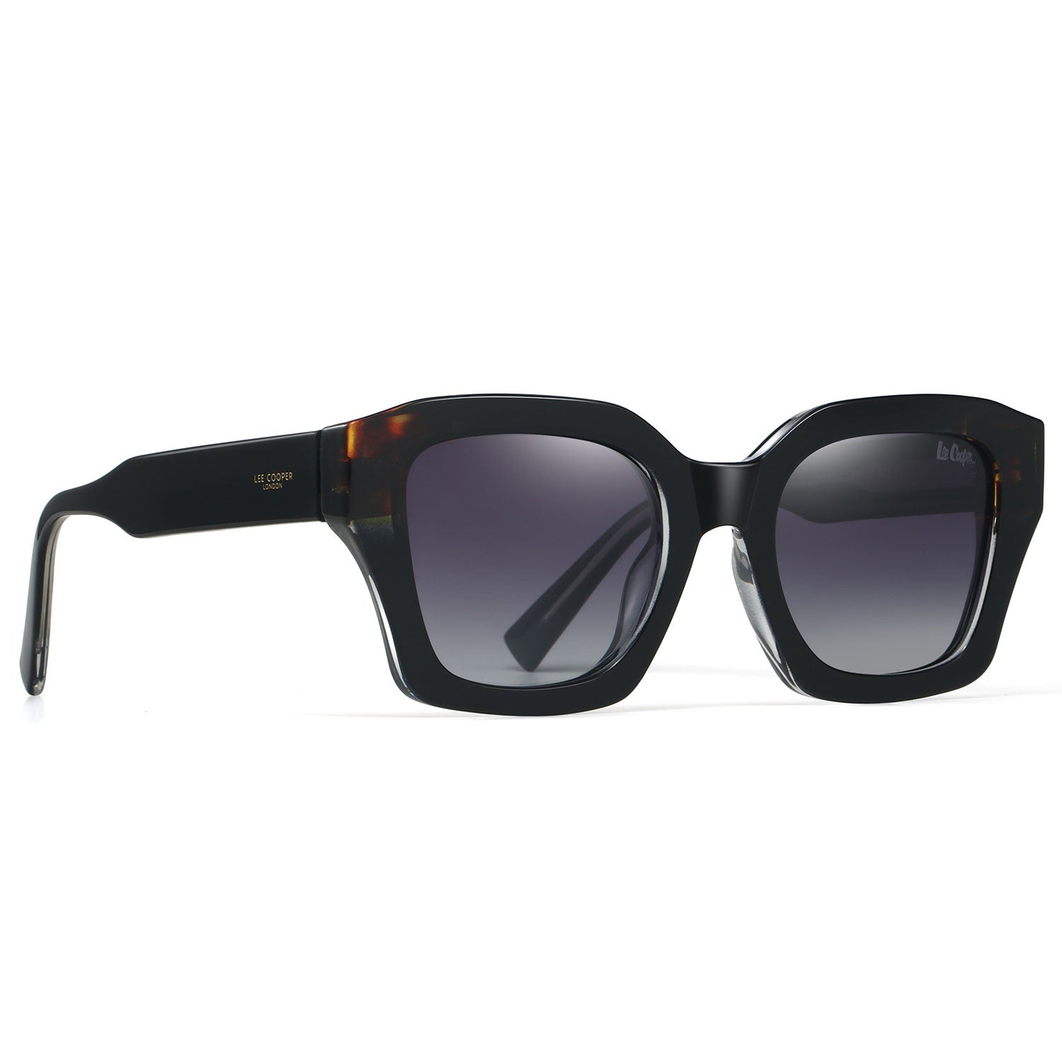 Lee Cooper Women's Polarized Vintage square Sunglasses - Black - LCW10023C1