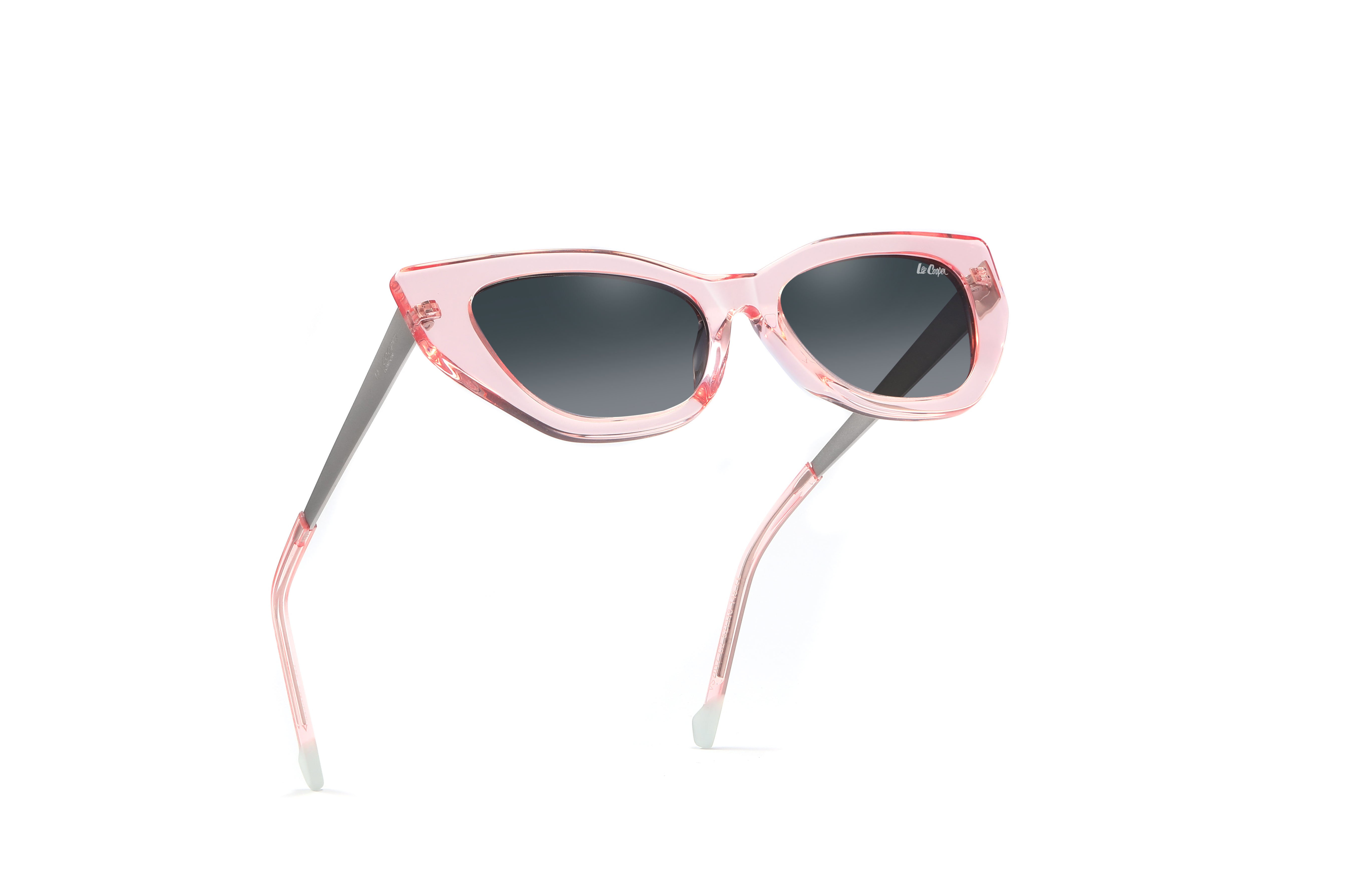 Lee Cooper Sunglasses for Women with Trans.Pink & Matt Silver Acetate Frame, Size 52-18-145 | LCW10033C2
