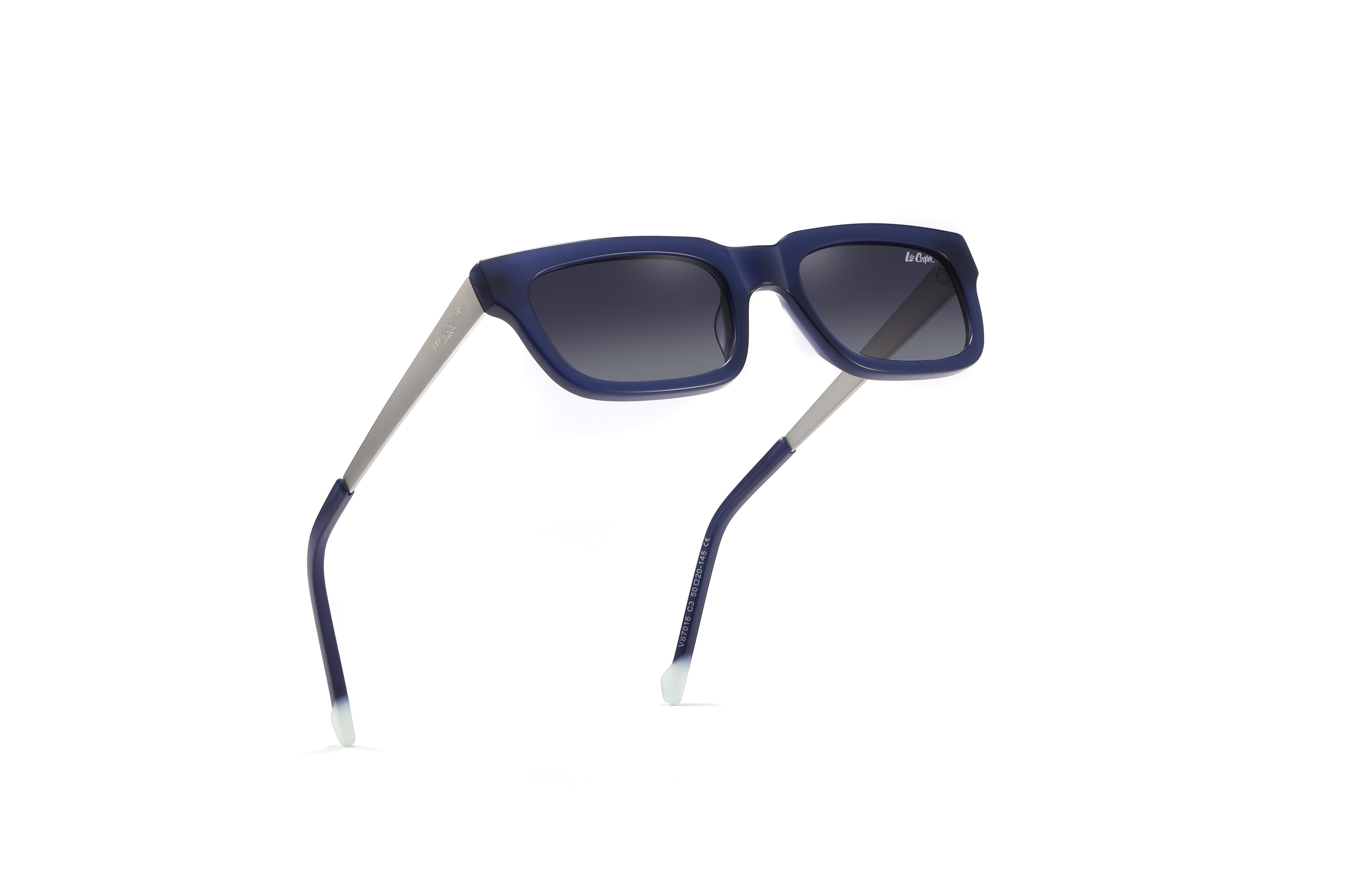 Lee Cooper Sunglasses for Women with Shiny Black & Matt Silver Acetate Frame, Size 50-20-145 | LCW10032C3
