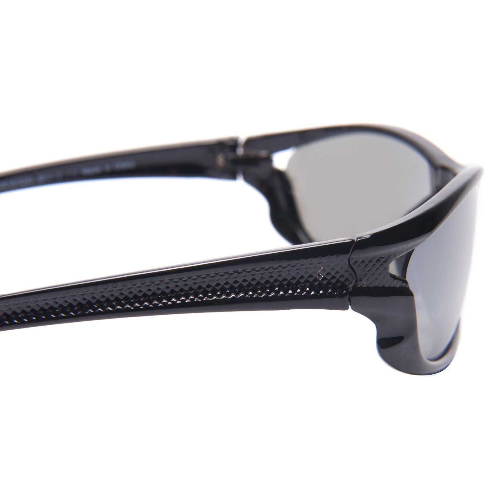 Lee Cooper Polarized Sports Sunglasses for Boys & Girls with Silver Mirrored TAC Lenses, Black Full-Rim Polycarbonate Wraparound Frame | LCK101C01