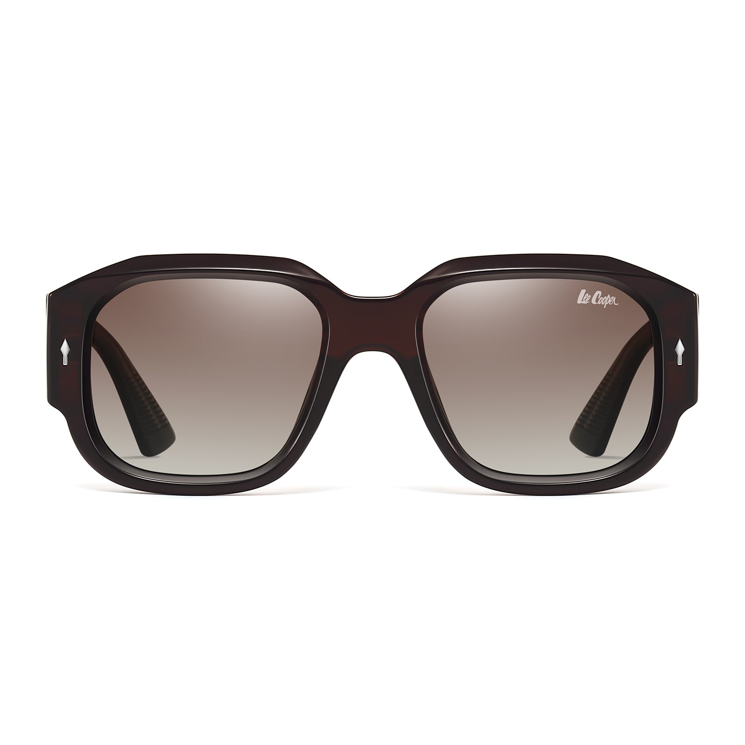 Lee Cooper Women's Polarized Chunky square Sunglasses - Brown - LCW10024C2
