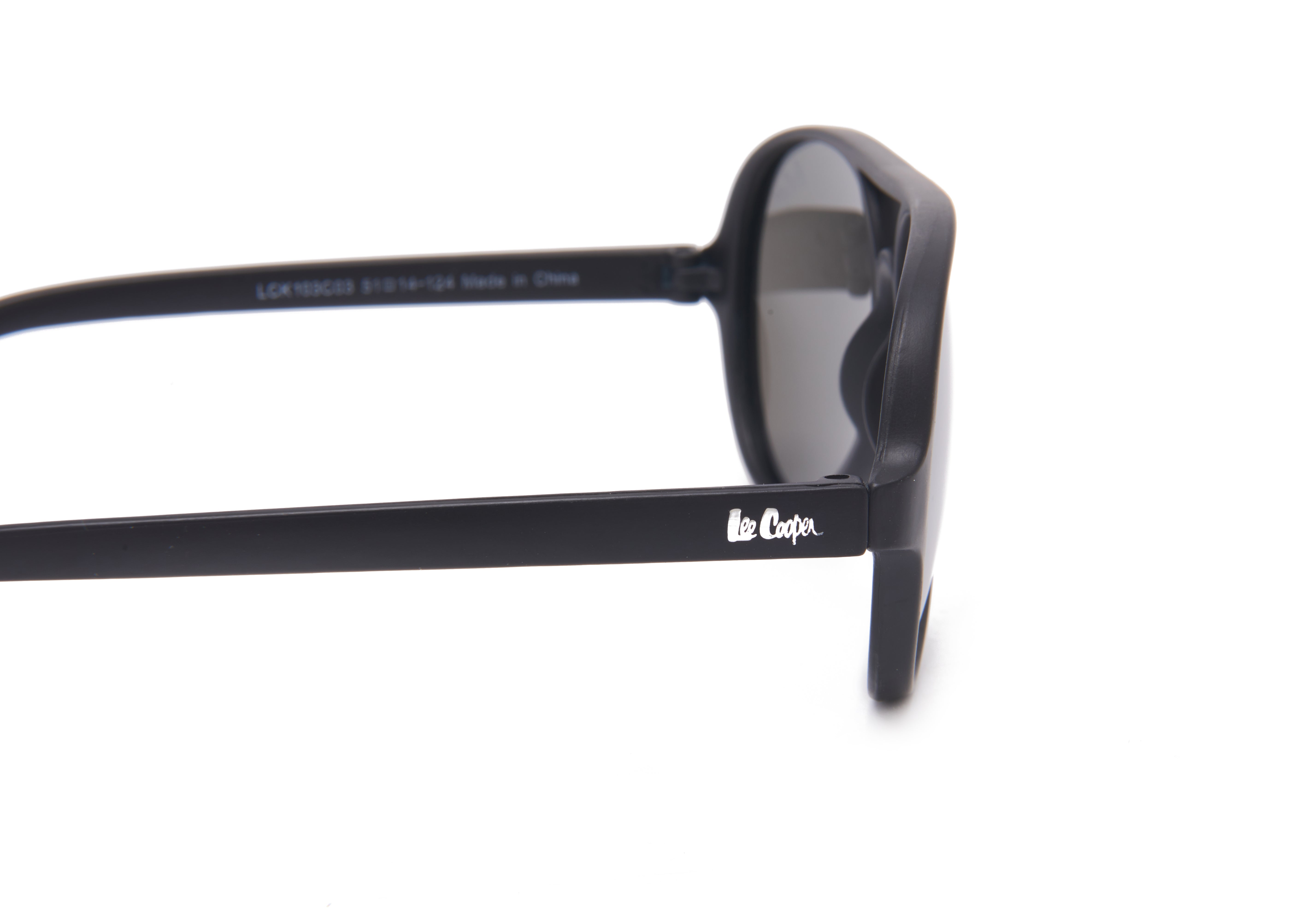 Lee Cooper Polarized Aviator Sunglasses for Boys & Girls with Silver Mirrored TAC Lenses, Black Full-Rim Polycarbonate Frame and Double-Bridge Design | LCK103C03