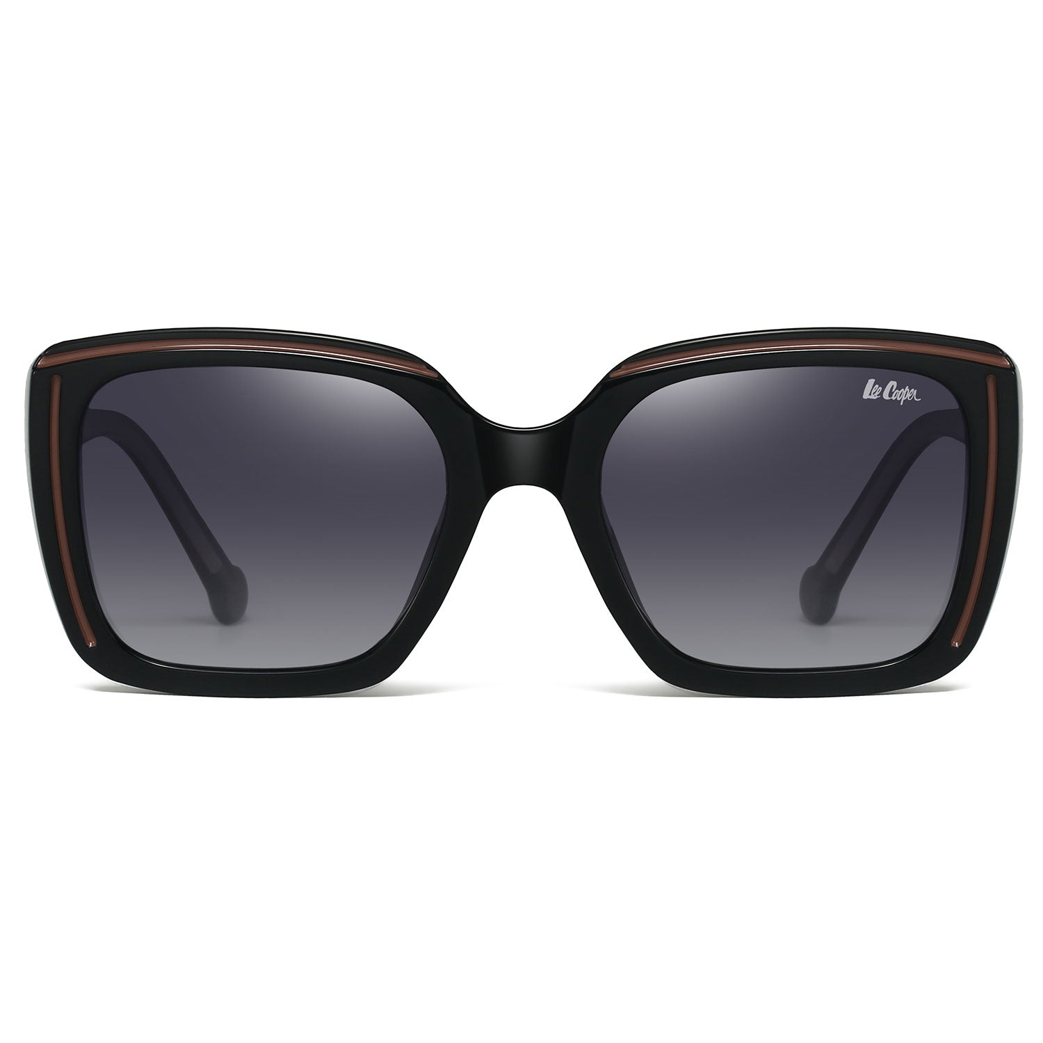 Lee Cooper Women's Polarized Cateye square Sunglasses - Black - LCW10022C1