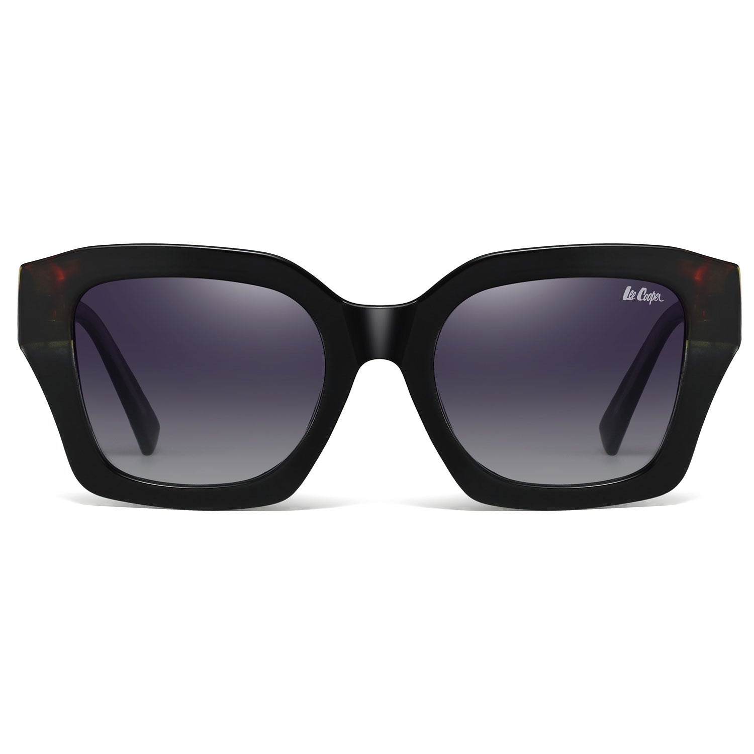 Lee Cooper Women's Polarized Vintage square Sunglasses - Black - LCW10023C1