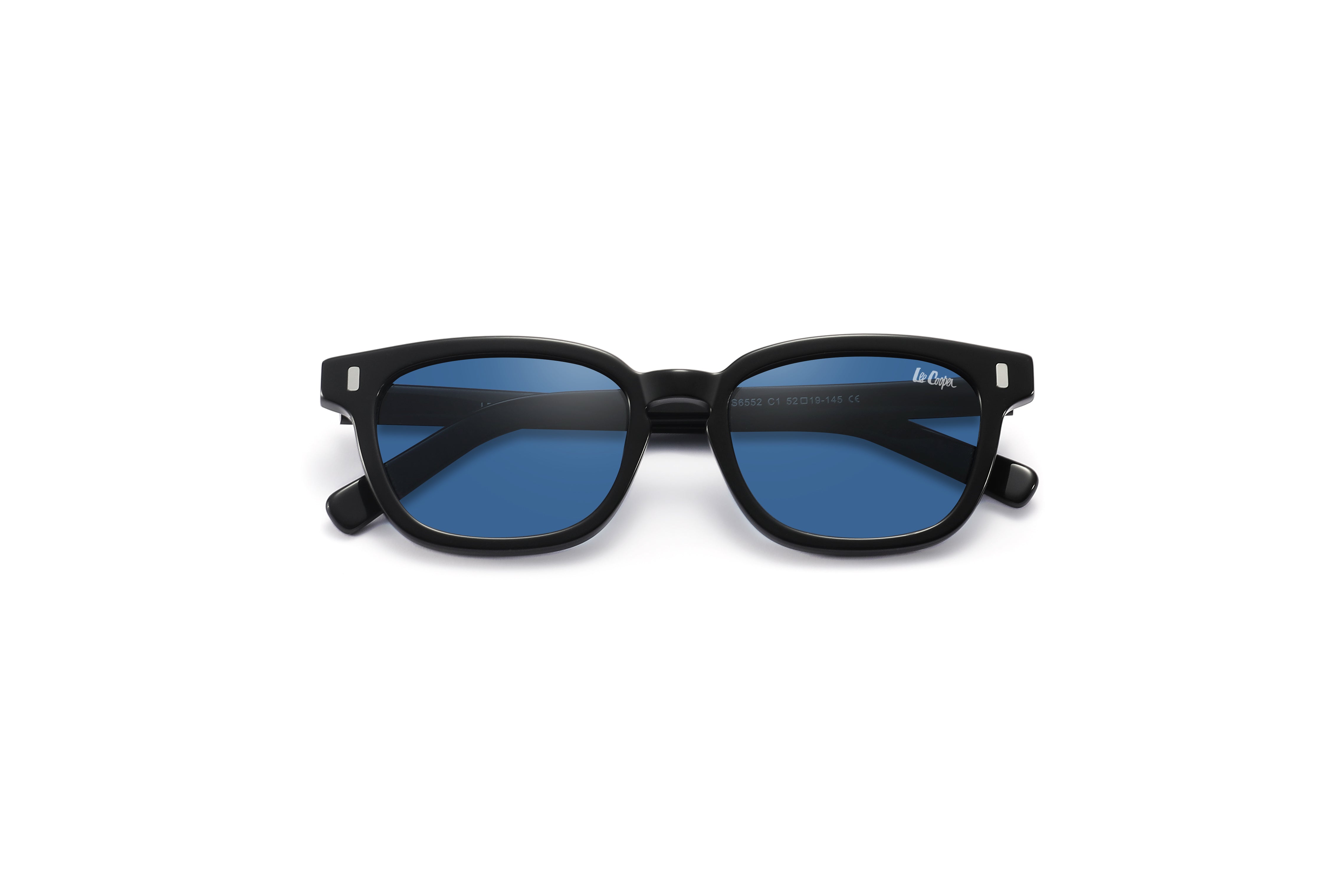 Lee Cooper Sunglasses for Unisex with Shiny Black Acetate Frame, Size 52-19-145 | LCU10039C1