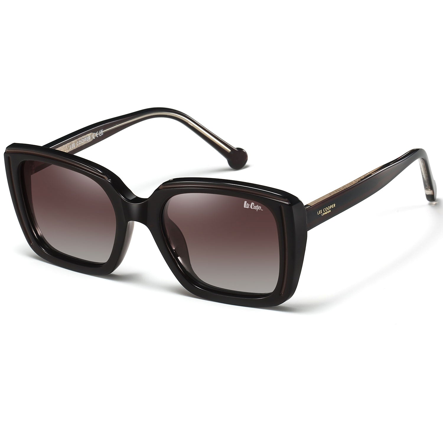 Lee Cooper Women's Polarized Cateye square Sunglasses - Brown - LCW10022C2