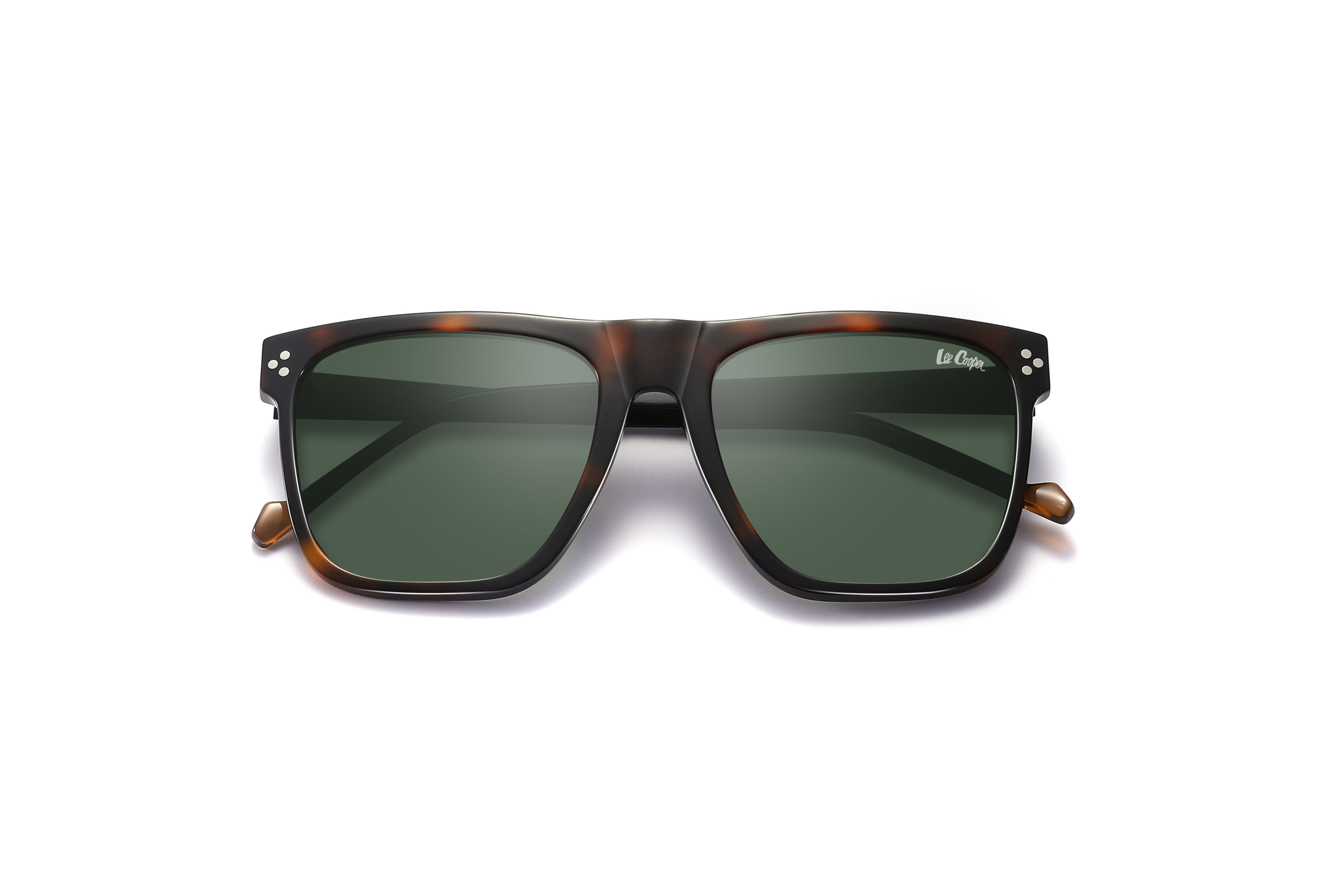 Lee Cooper Sunglasses for Men with Shiny Demi & Matt Black Acetate Frame, Size 55-19-145 | LCM10031C3