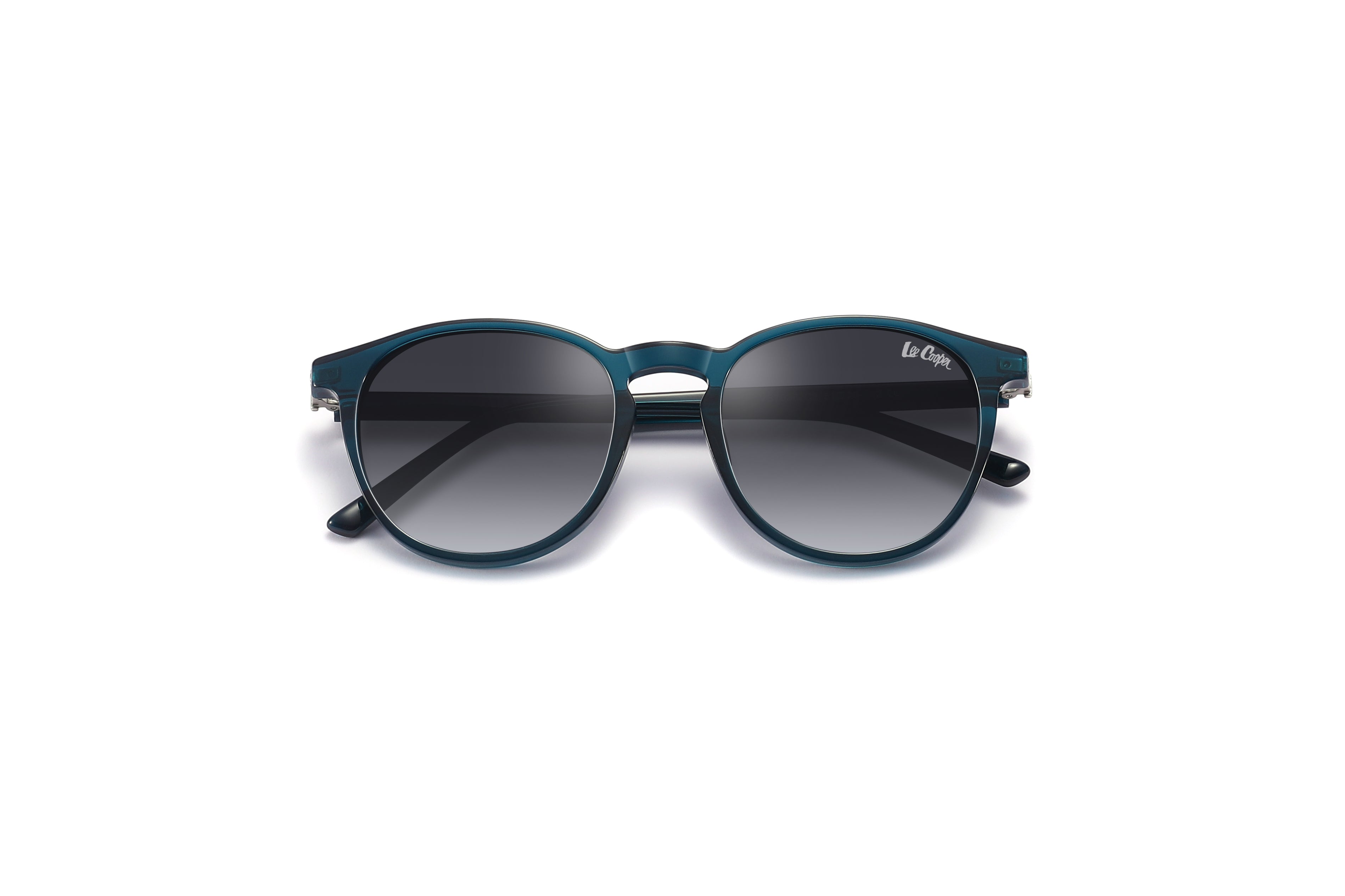 Lee Cooper Sunglasses for Unisex with Trnas.Blue & Shiny Black Acetate Frame, Size 53-19-145 | LCW10042C2