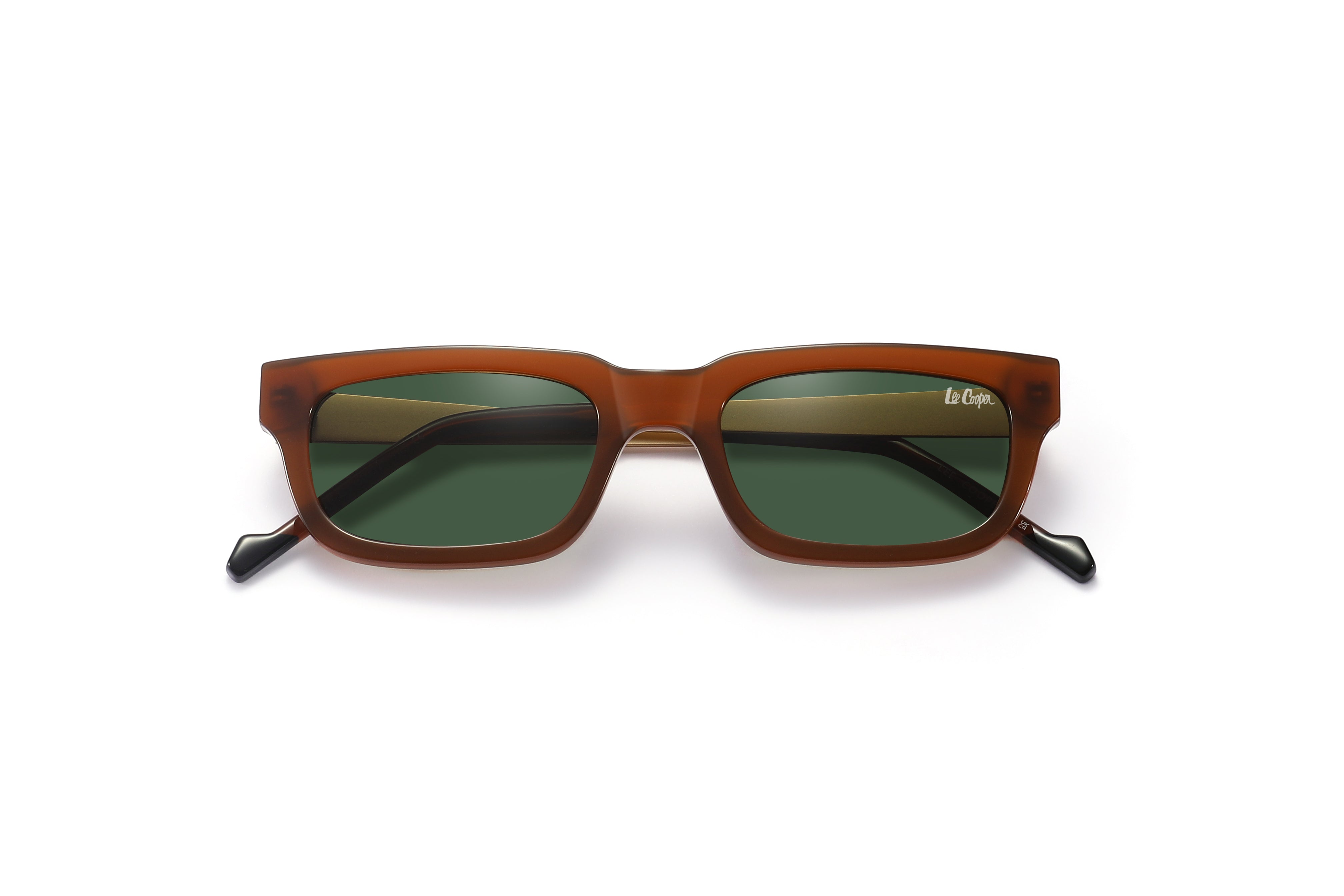 Lee Cooper Sunglasses for Women with Shiny Brown & Matt Gold Acetate Frame, Size 50-20-145 | LCW10032C1