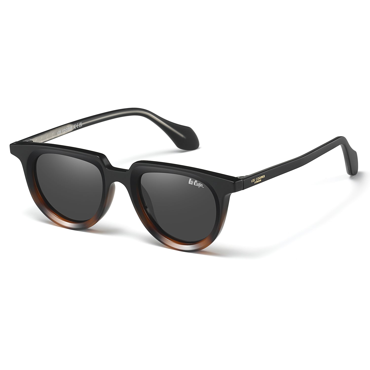 Lee Cooper Unisex's Polarized Vintage cateye Sunglasses - Sand Black - LCU11020C3