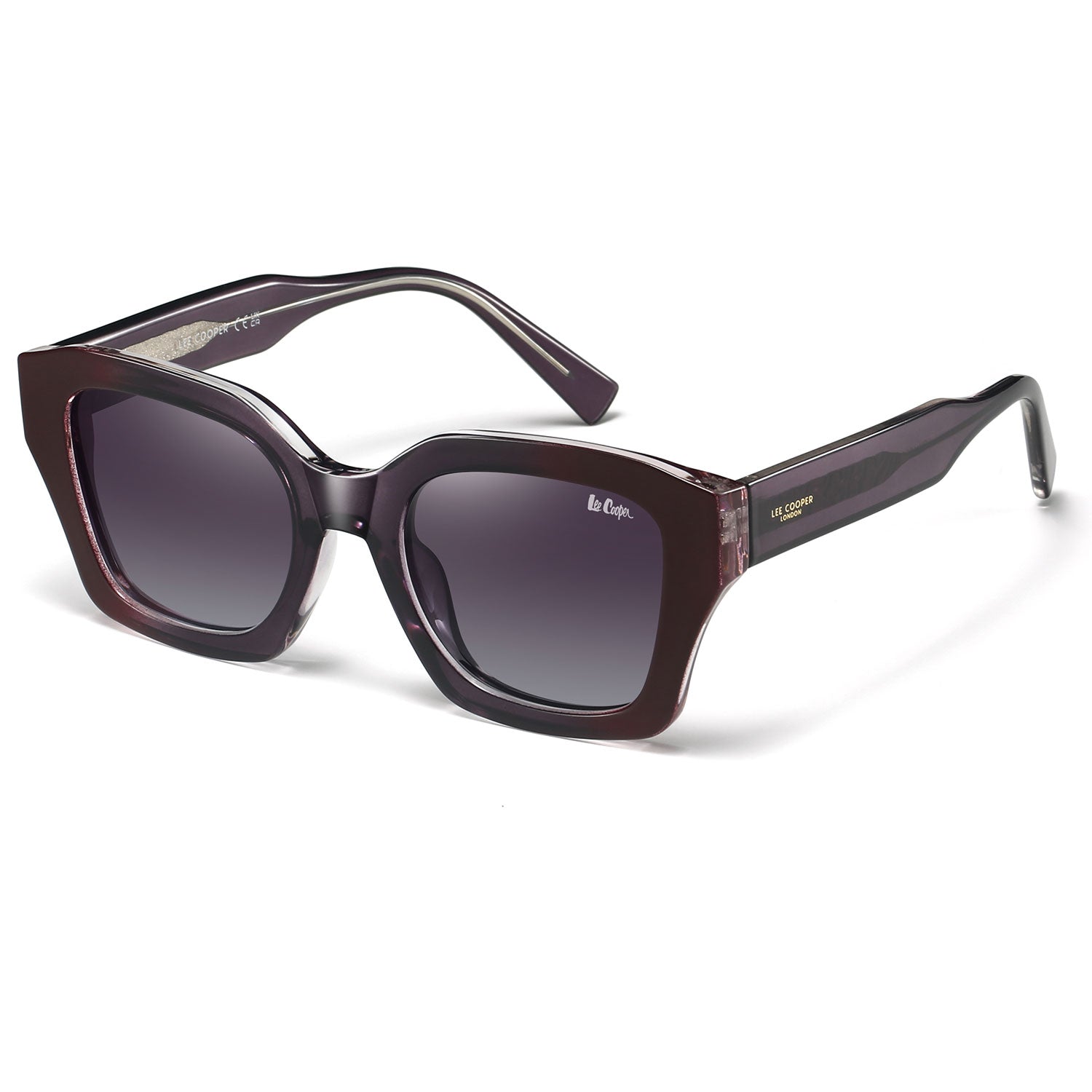 Lee Cooper Women's Polarized Vintage square Sunglasses - Purple - LCW10023C4