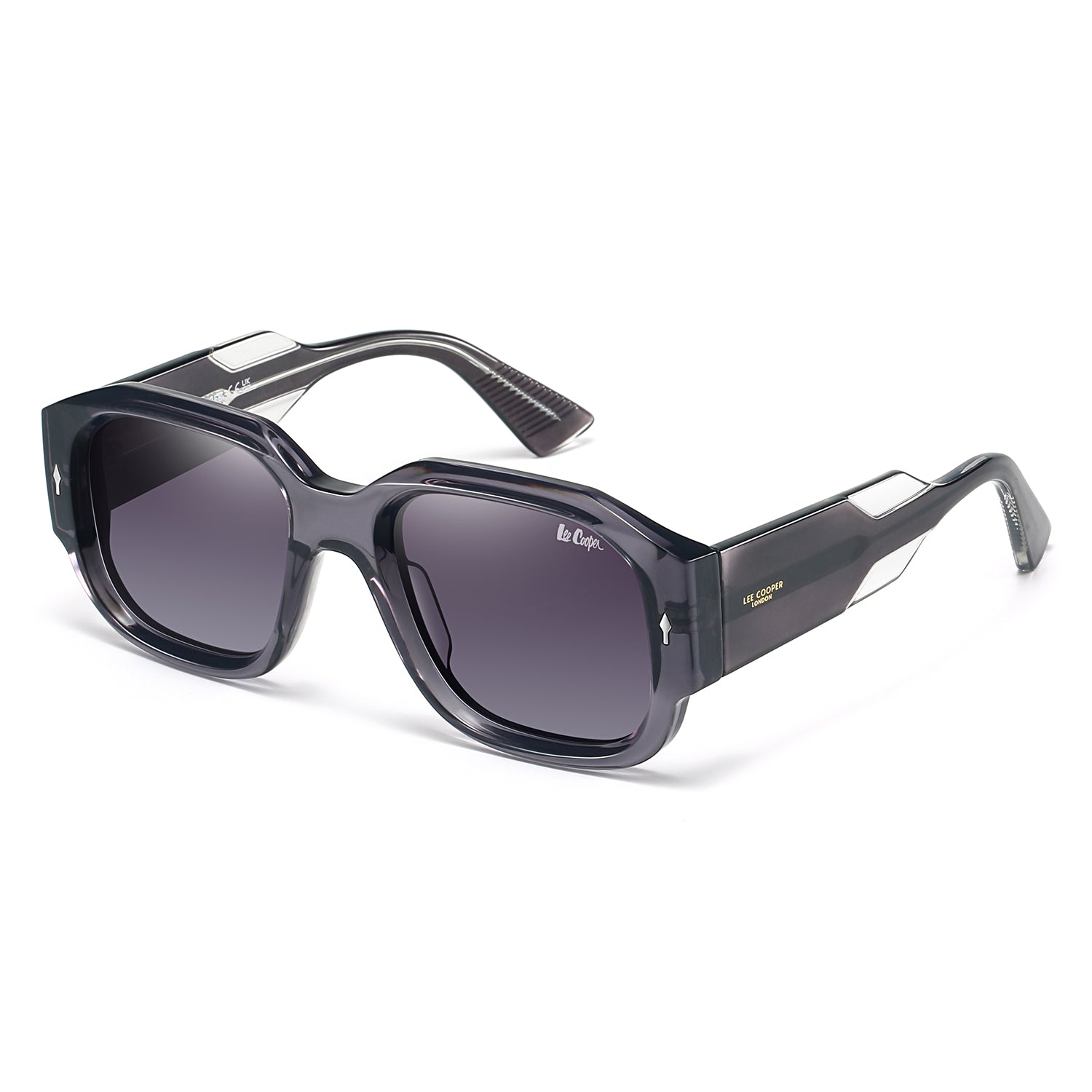 Lee Cooper Women's Polarized Chunky square Sunglasses - Grey - LCW10024C4