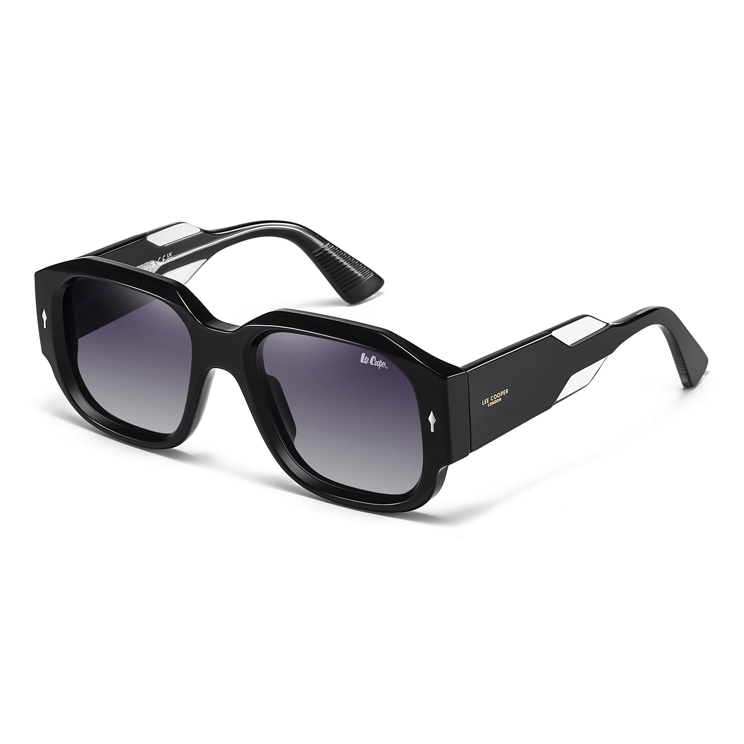 Lee Cooper Women's Polarized Chunky square Sunglasses - Black - LCW10024C1