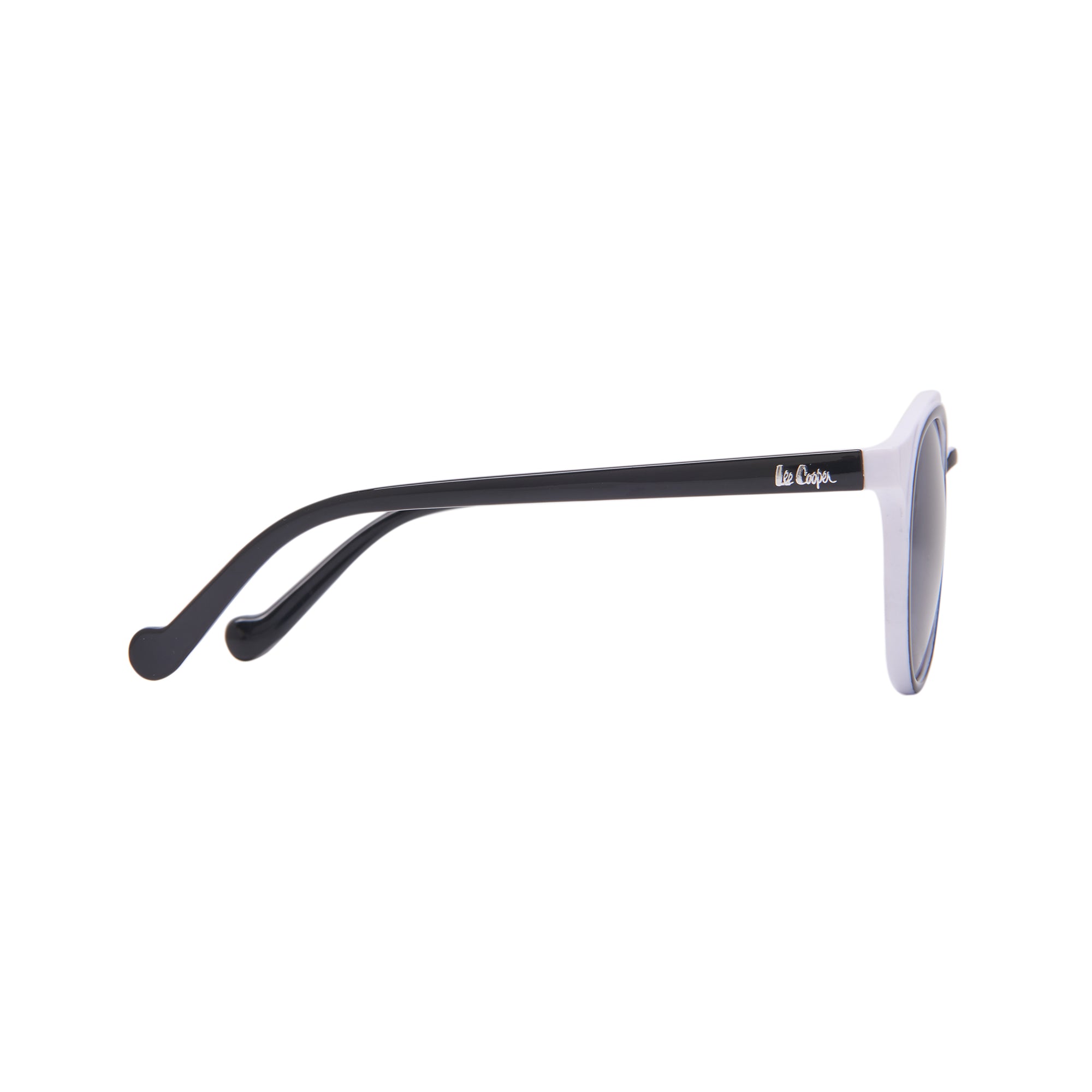Lee Cooper Polarized Sunglasses for Boys & Girls with Grey Round TAC Lenses, Blue Full-Rim Polycarbonate Frame and Brow-Bar Design | LCK109C01