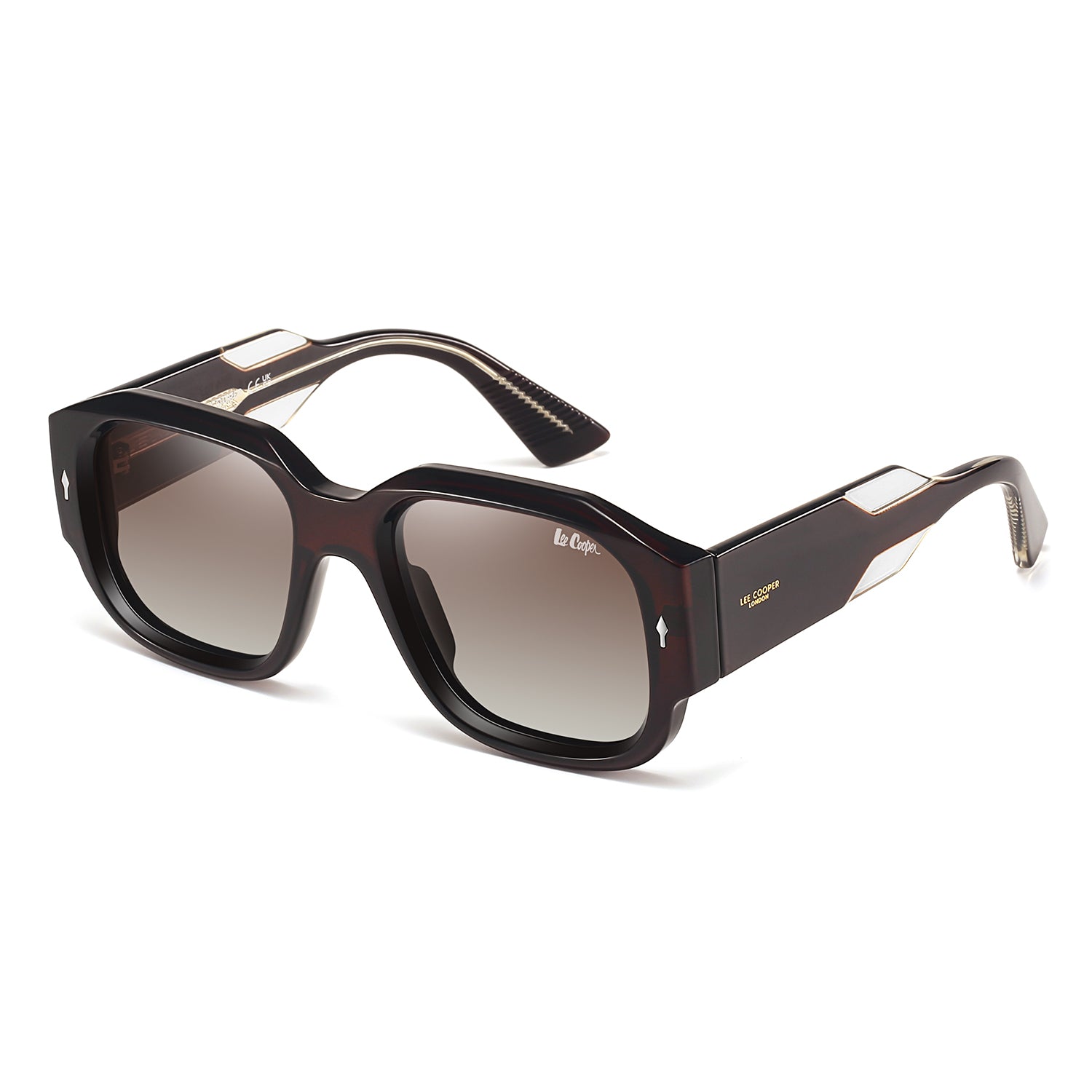 Lee Cooper Women's Polarized Chunky square Sunglasses - Brown - LCW10024C2