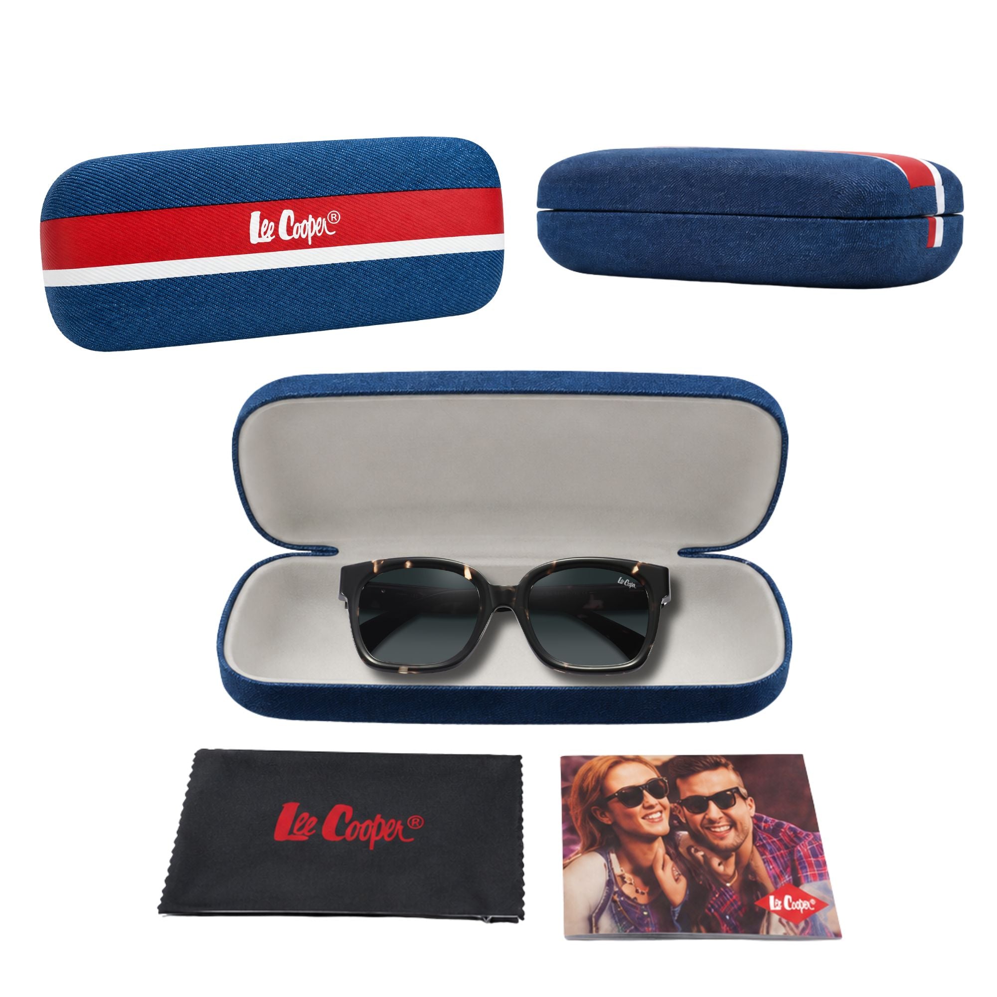 Lee Cooper Sunglasses for Women with Pattern Demi Acetate Frame, Size 54-21-145 | LCW10037C4