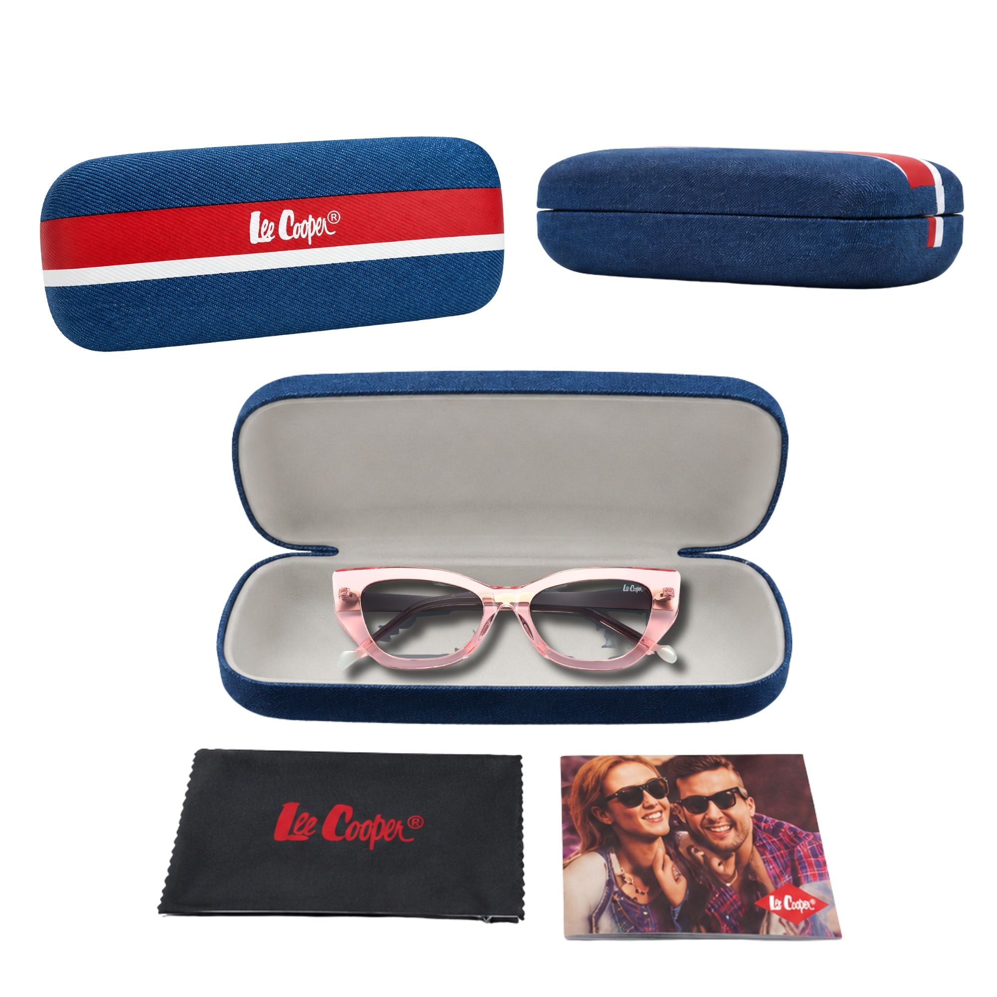 Lee Cooper Sunglasses for Women with Trans.Pink & Matt Silver Acetate Frame, Size 52-18-145 | LCW10033C2