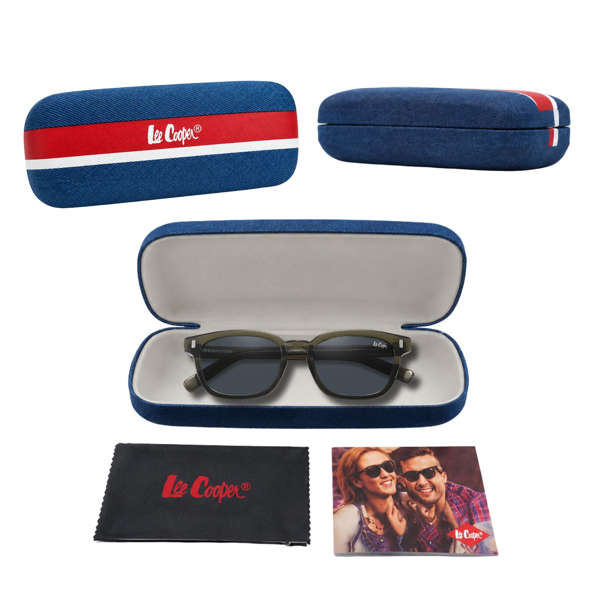 Lee Cooper Sunglasses for Unisex with Trans.Grey Acetate Frame, Size 52-19-145 | LCU10039C3