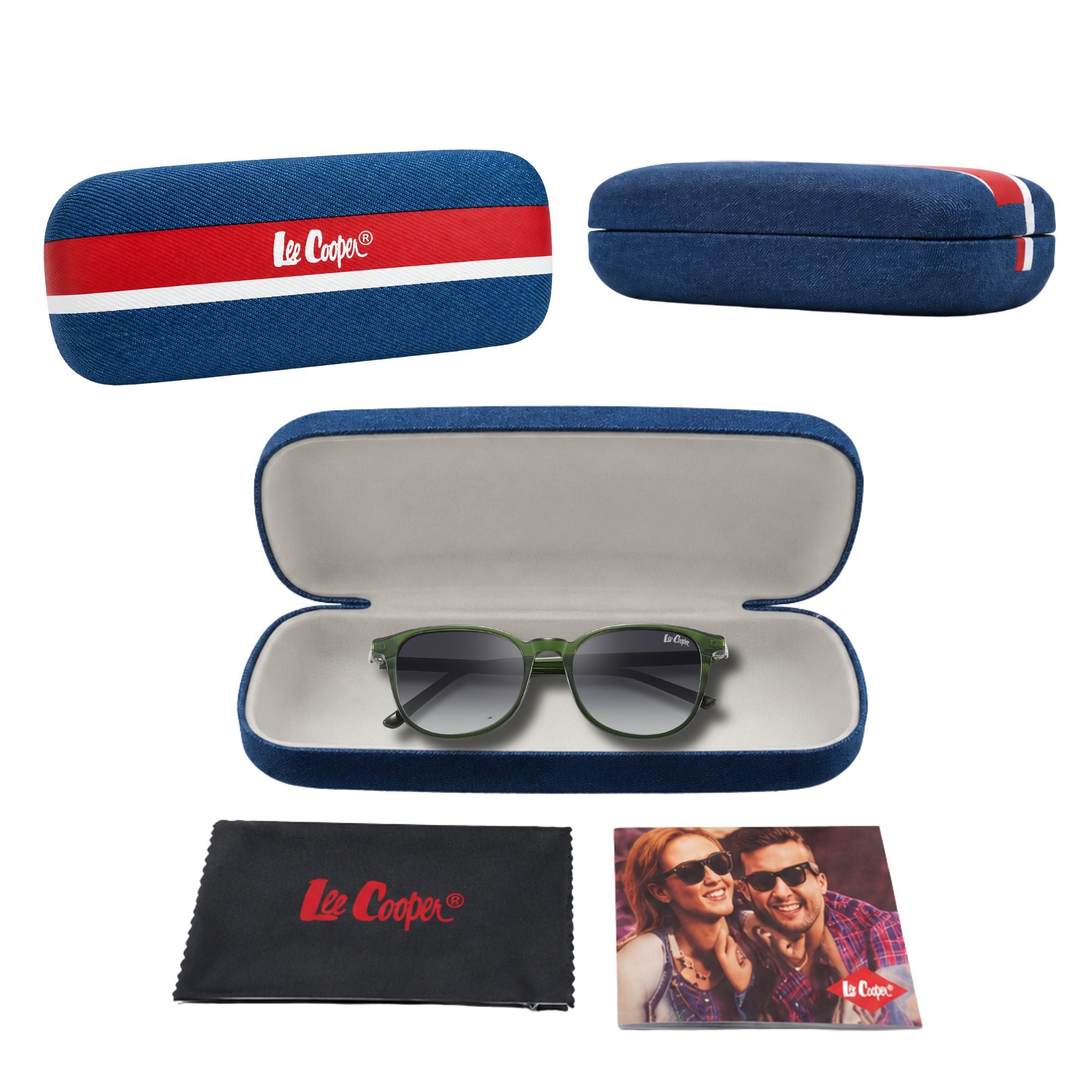 Lee Cooper Sunglasses for Women with Shiny Green Acetate Frame, Size 52-18-142 | LCW10043C2